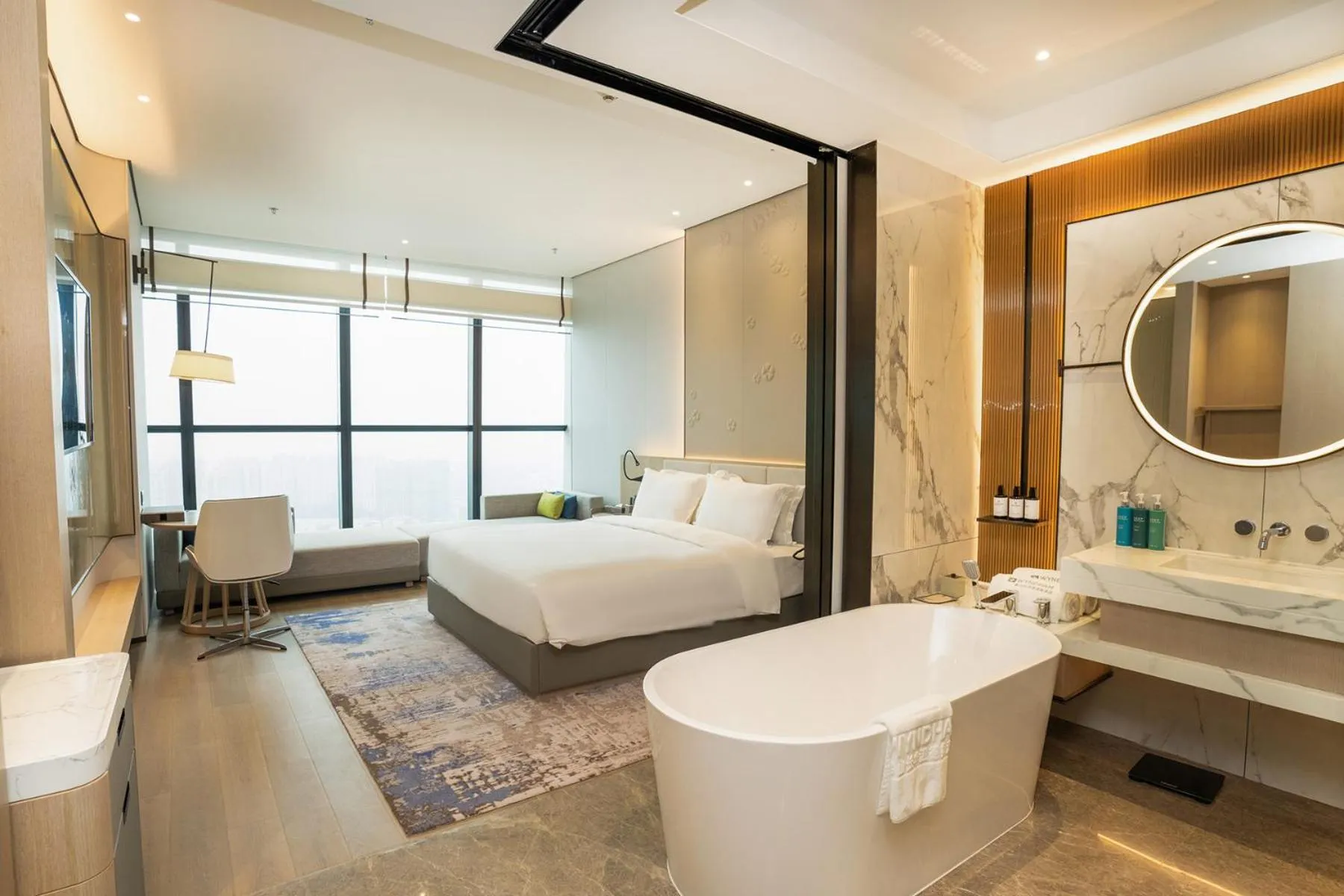 Bed in Wyndham Foshan Nanhai