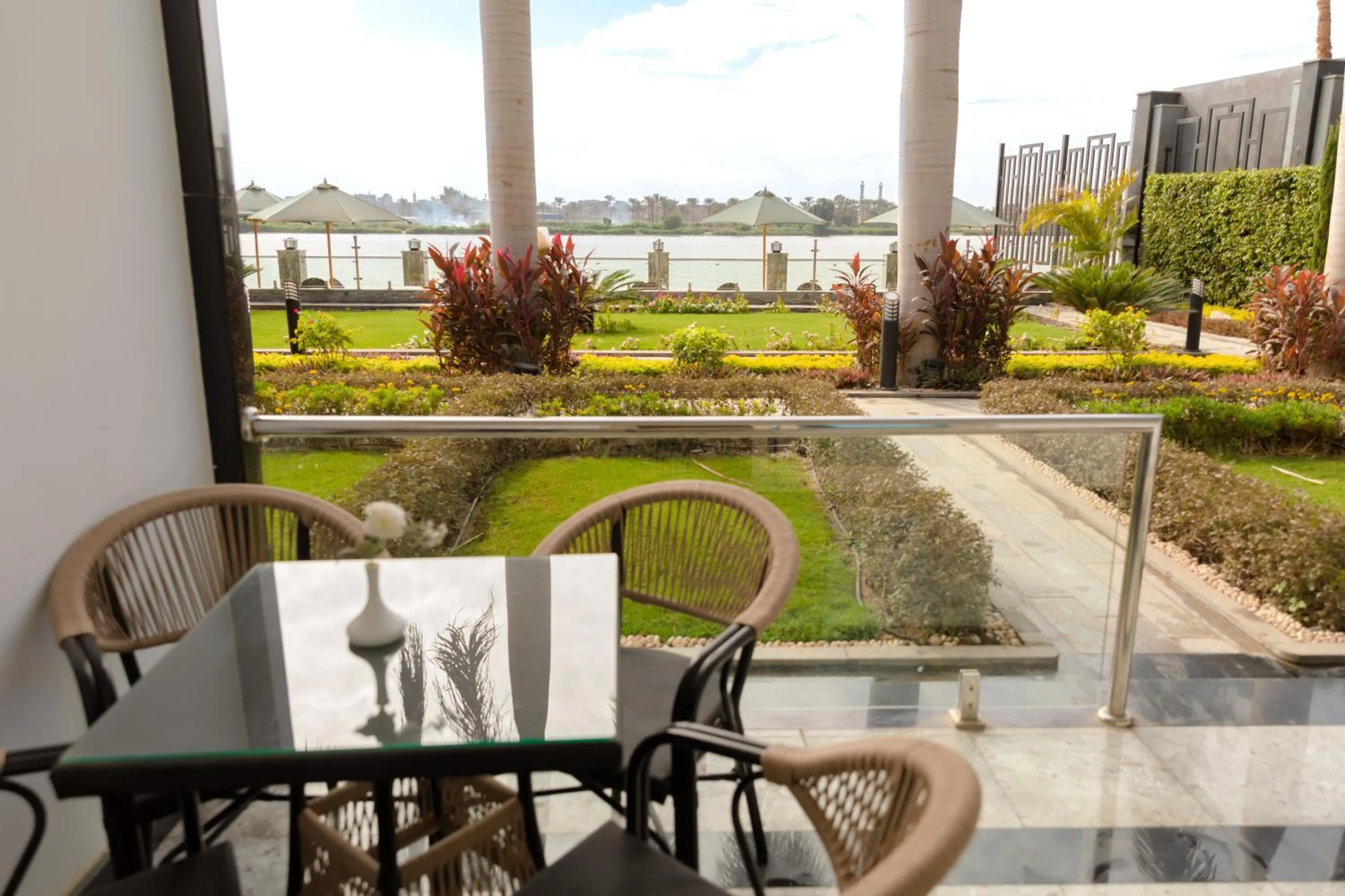 Patio in Nile Club hotel