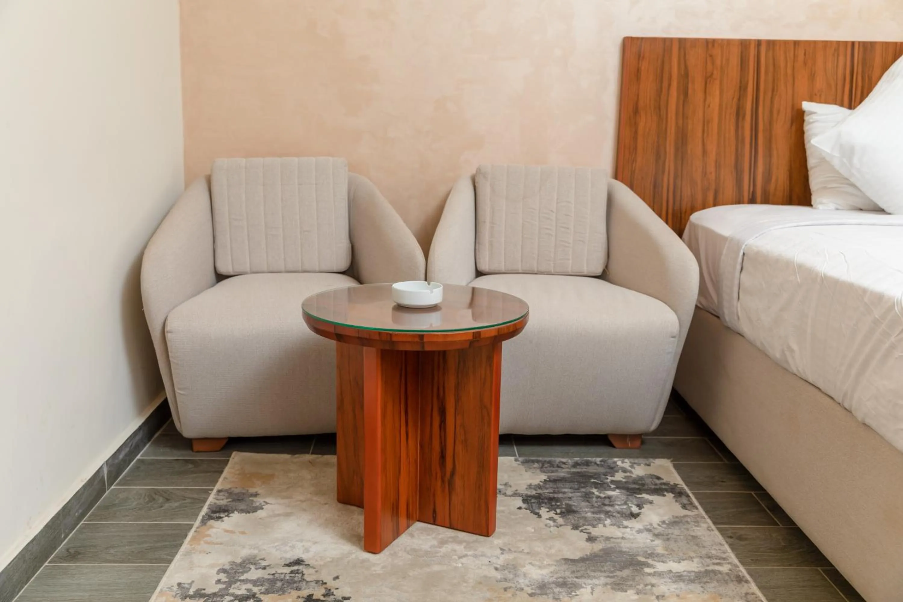 Seating area, Bed in Nile Club hotel