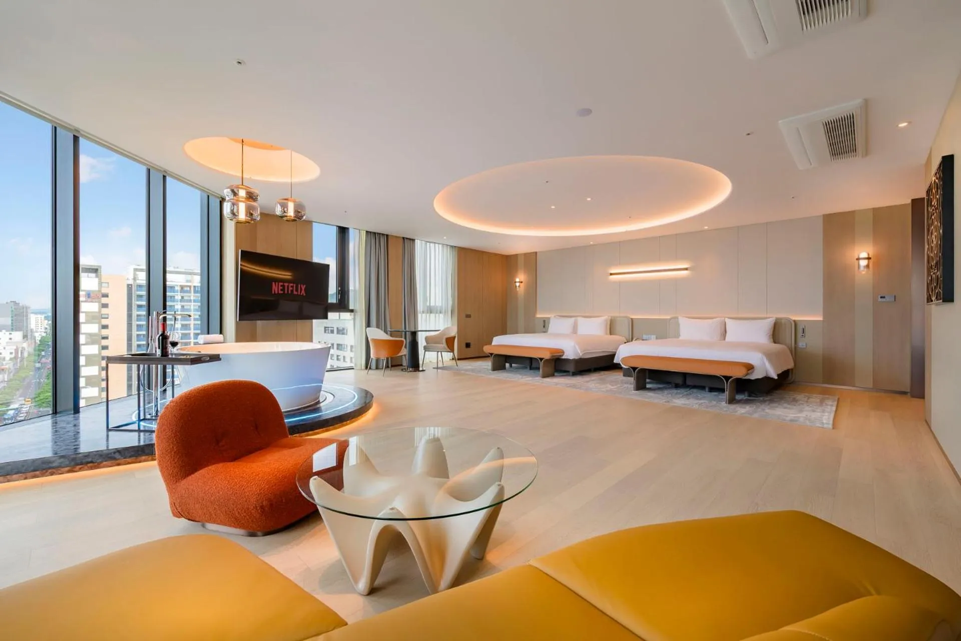 Decorative detail, Bed in Jeju Bolton Hotel