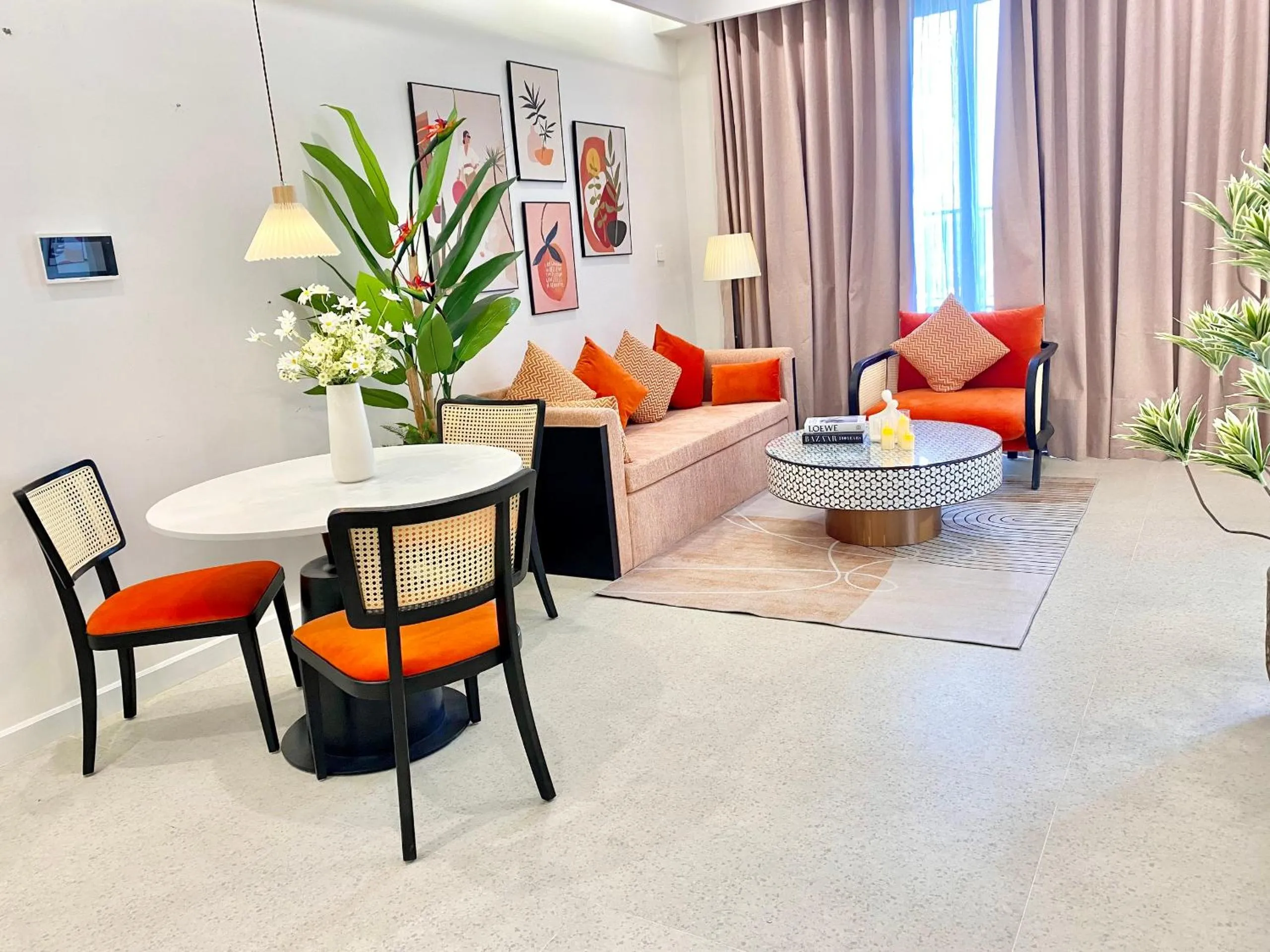 Living room in Rosie Hillside Seaview Phu Quoc Apartment