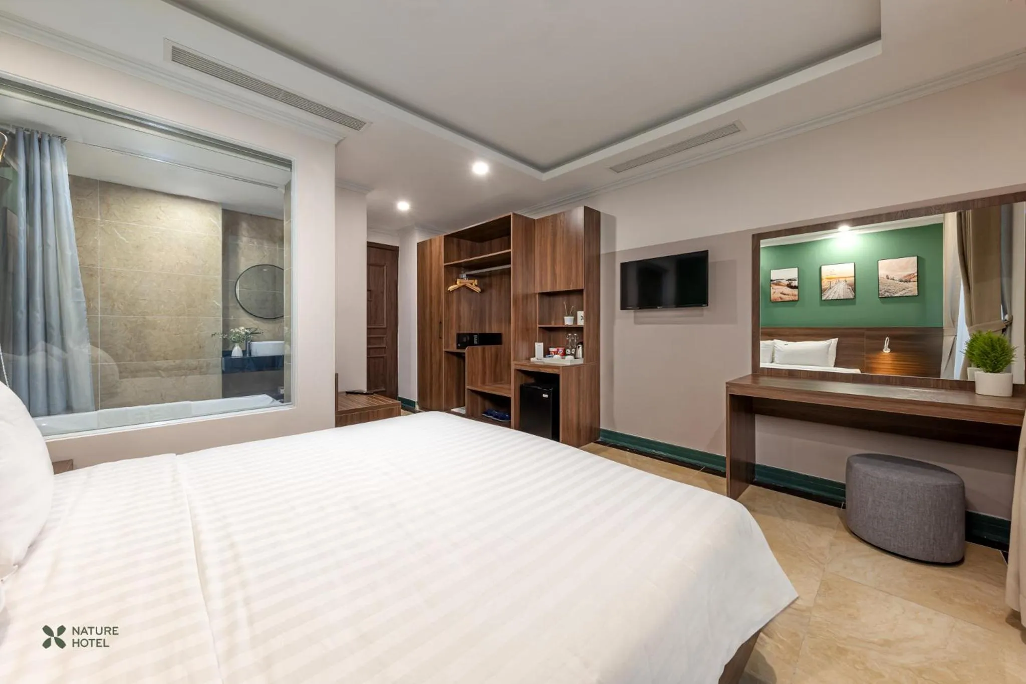 View (from property/room), Bed in Nature Hotel