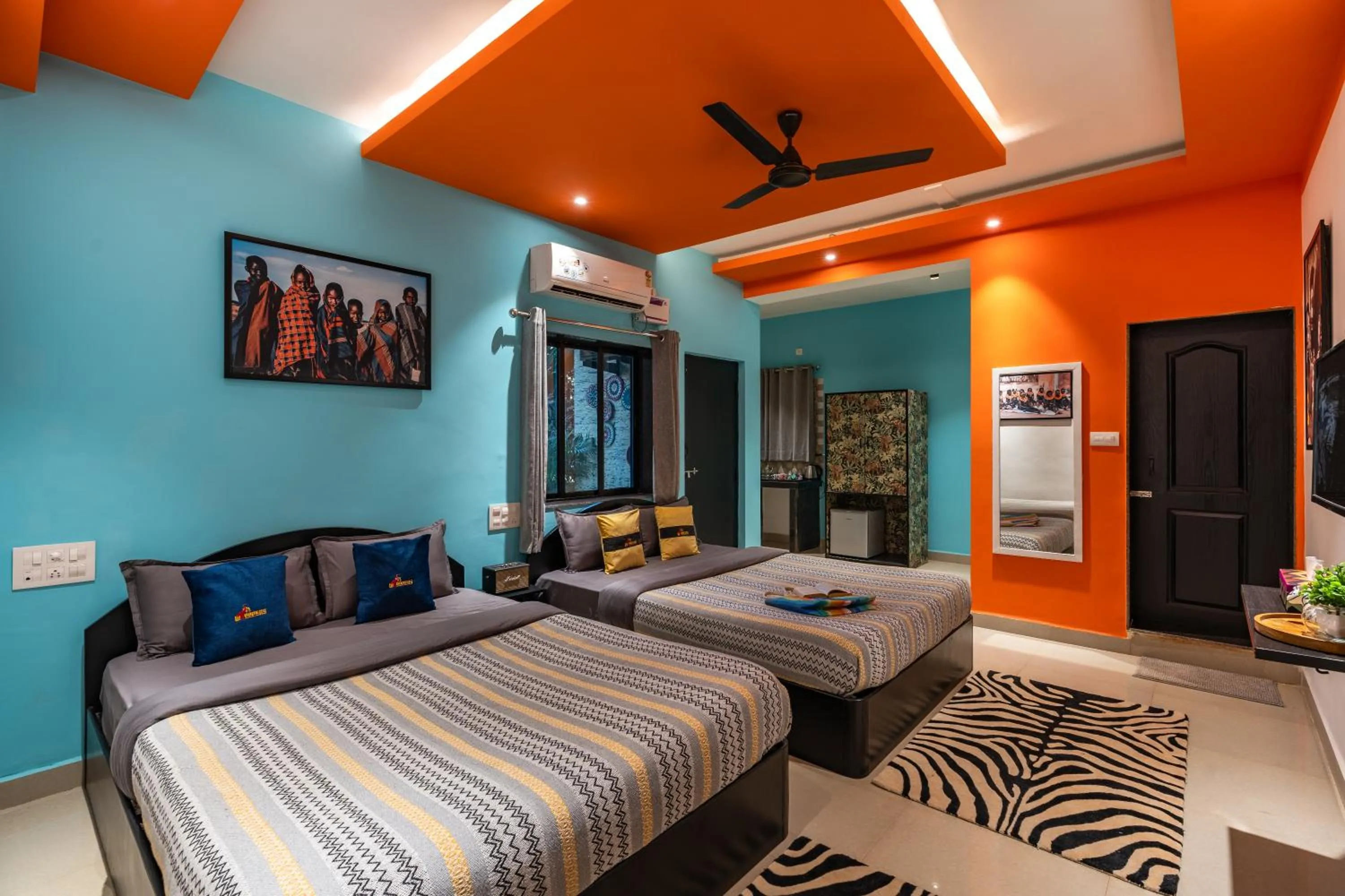 Bed in Whoopers Boutique Hotel Morjim