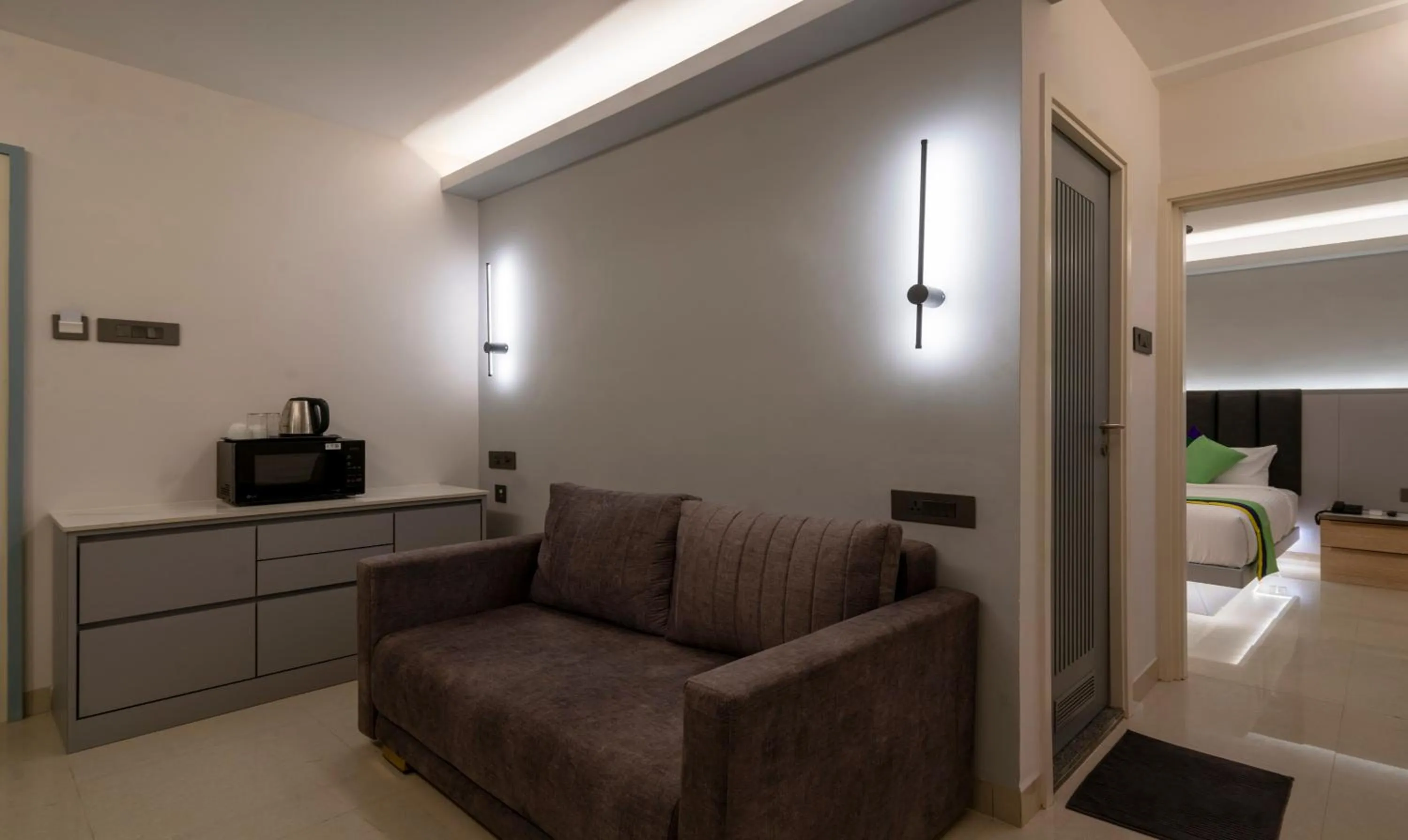 Seating area in Treebo Premium D Consulate