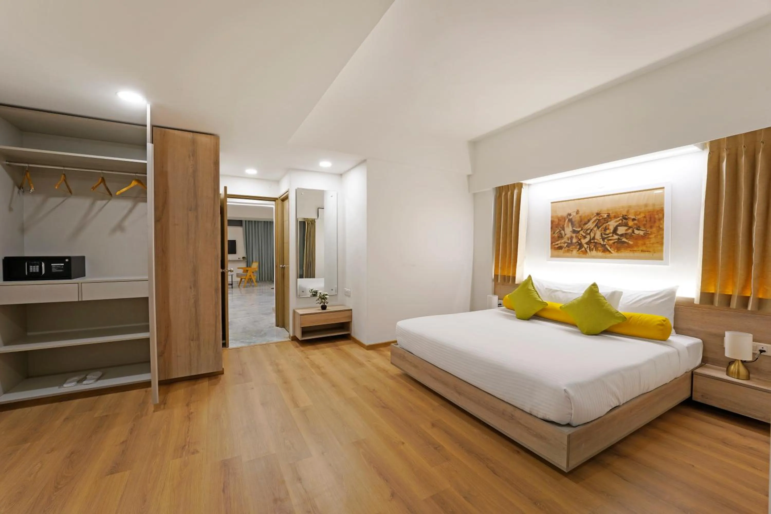 Bedroom, Bed in Nest By Rivido Apart Hotel, Bannerghatta road