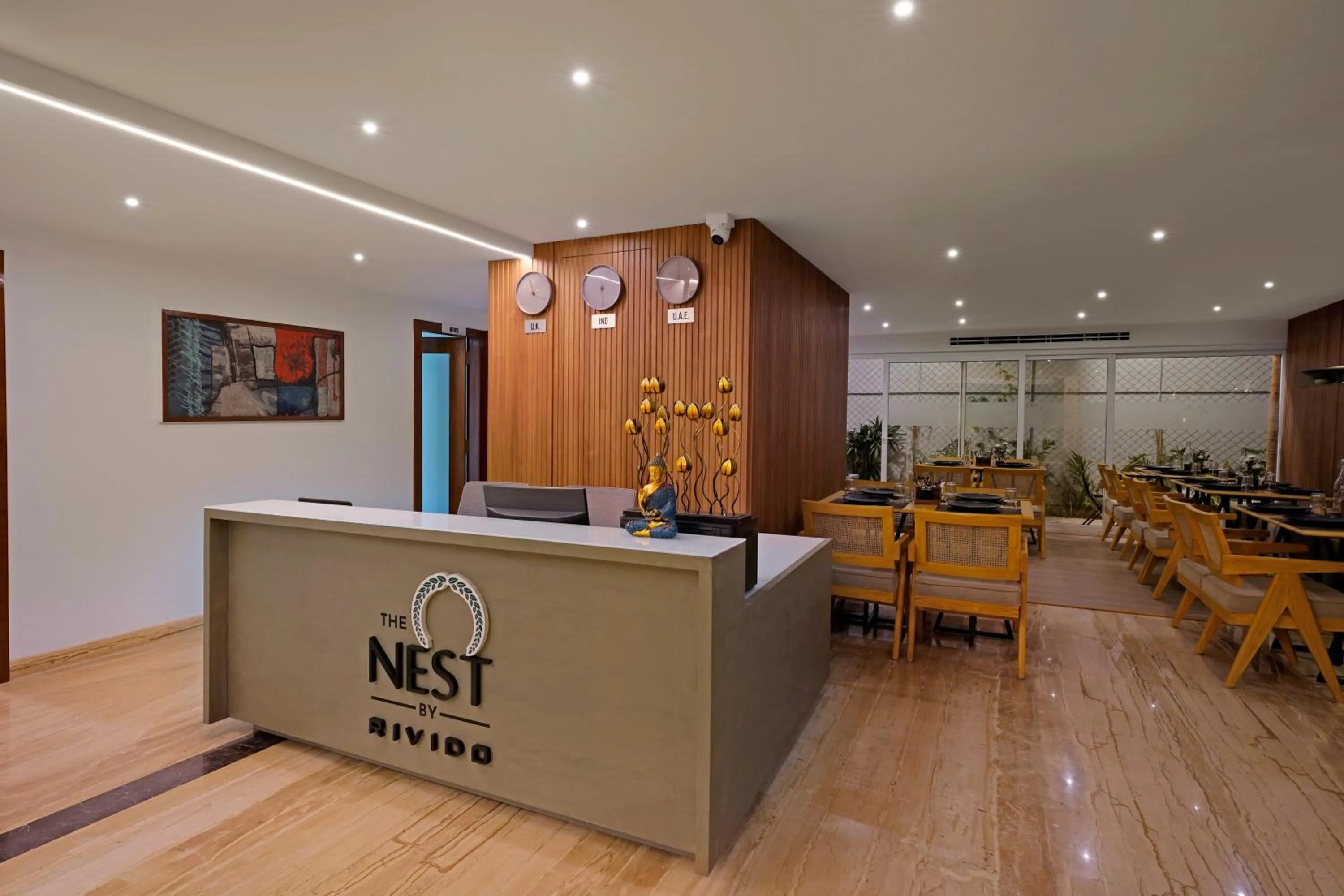 Lobby or reception in Nest By Rivido Apart Hotel, Bannerghatta road