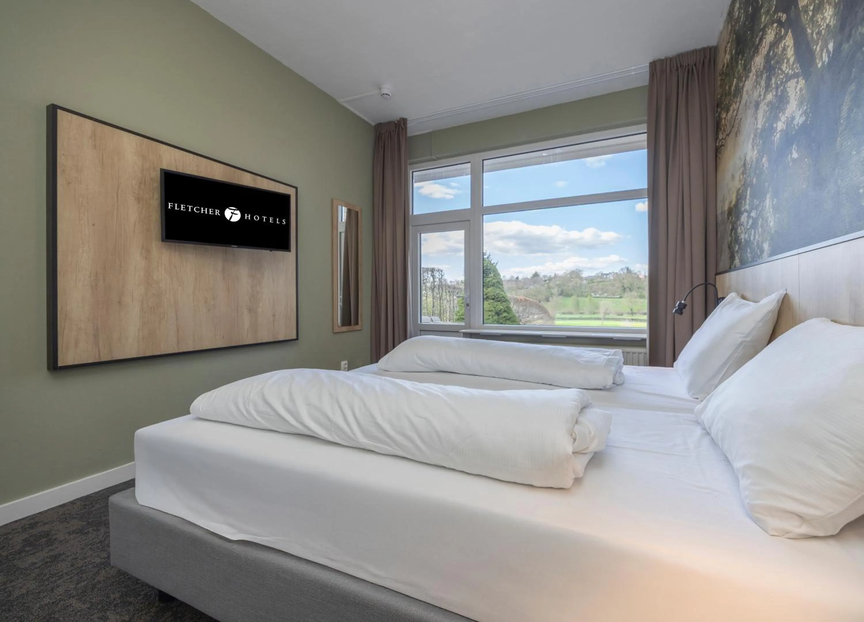 Bed in Fletcher Hotel Restaurant Bon Repos