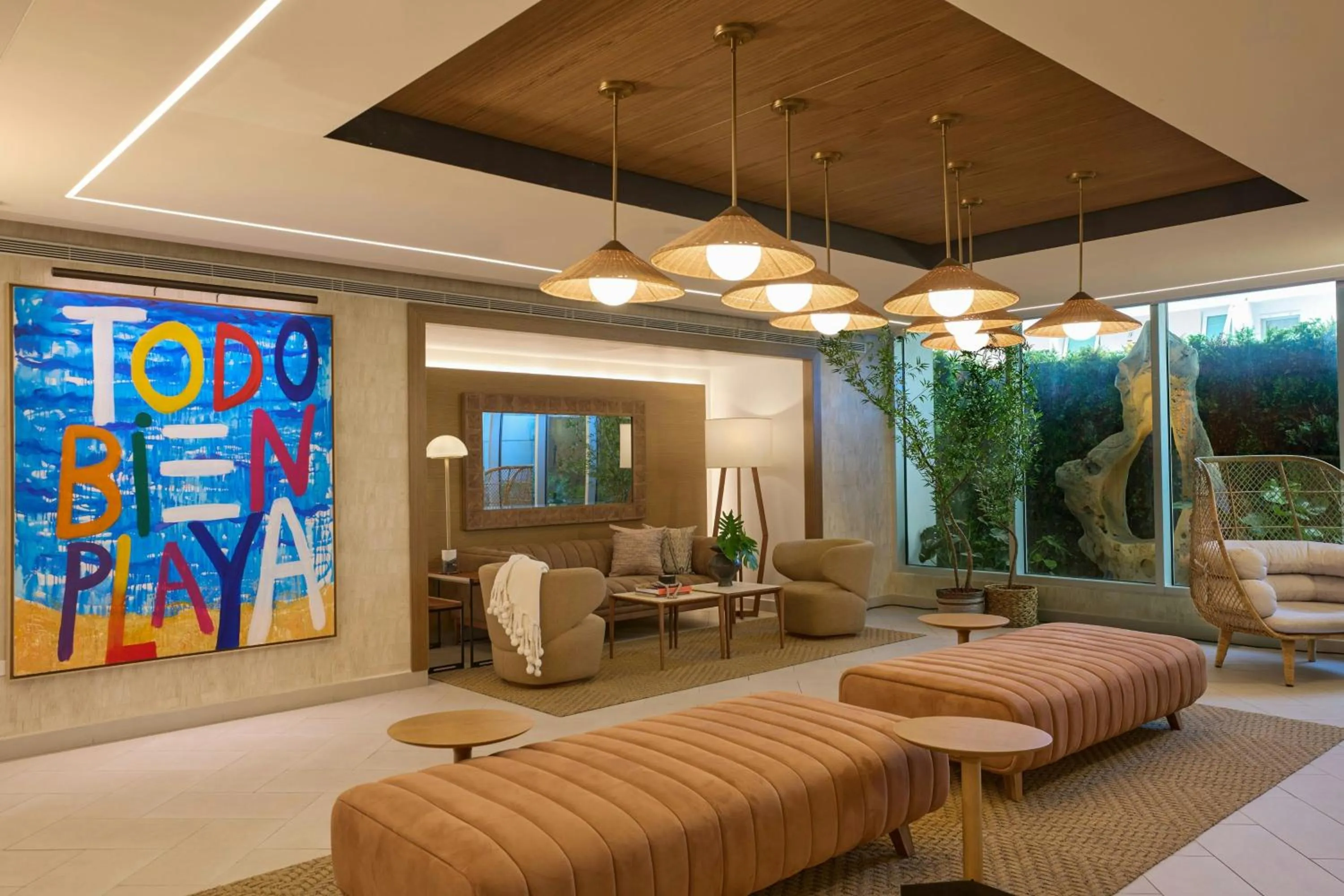 Lobby or reception, Bed in Casa Costera, Isla Verde Beach, Apartments by Marriott Bonvoy