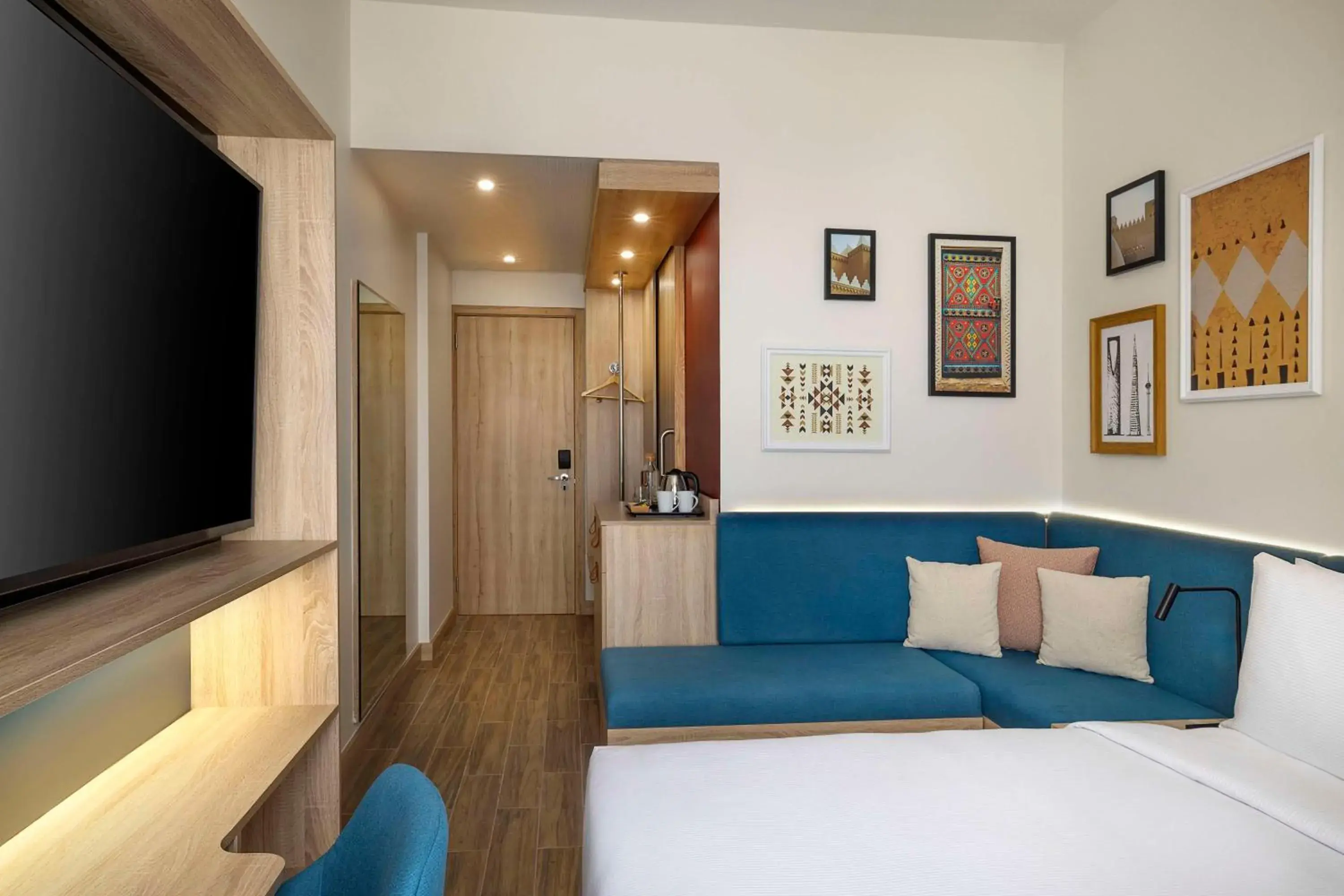 Queen Room with Sofa Bed in Hampton by Hilton Sharma NEOM Community 1 Queen Room with Sofa Bed in Hampton by Hilton Sharma NEOM Community 1