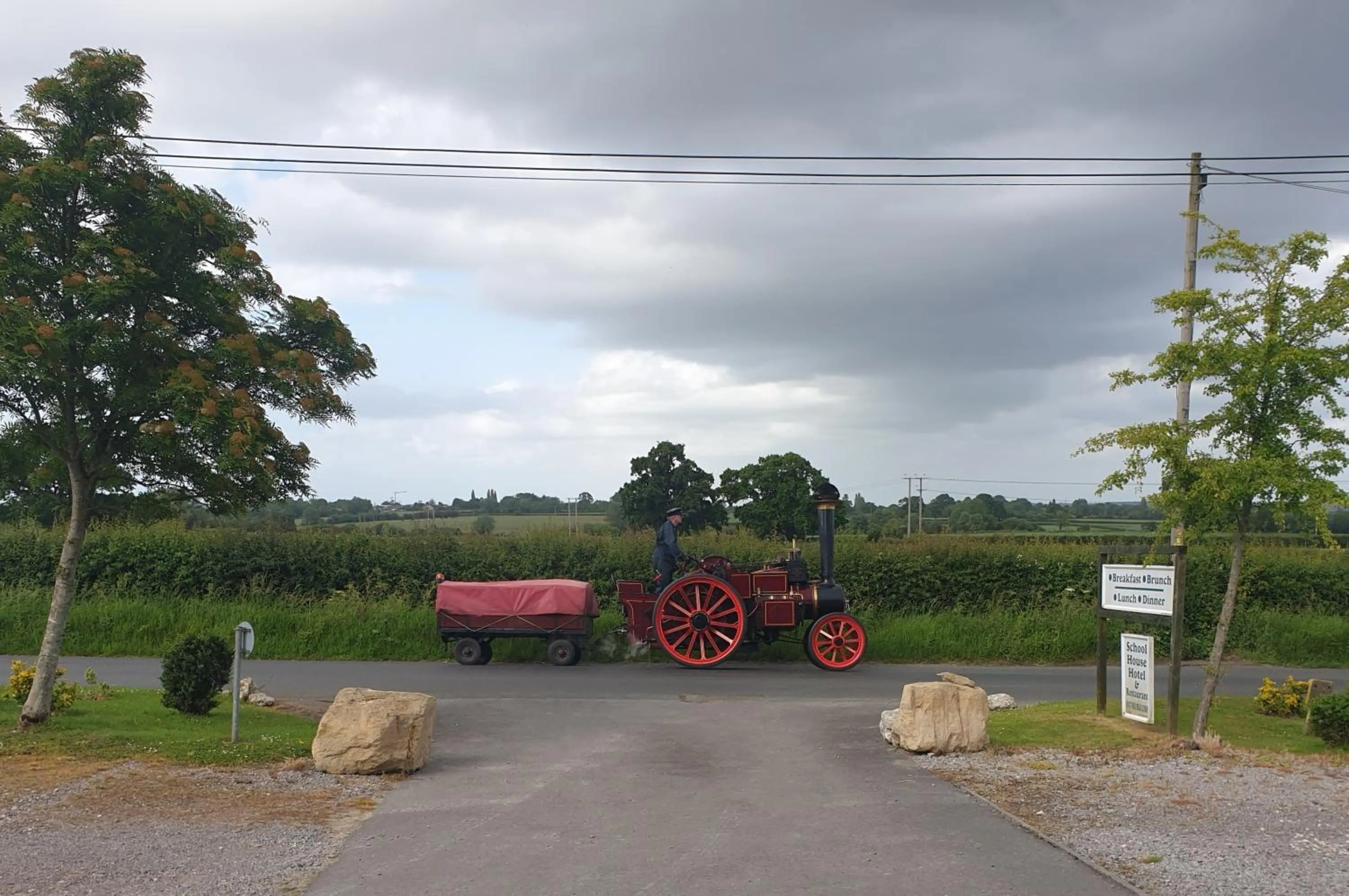 Street view in Schoolhouse Restaurant and Hotel