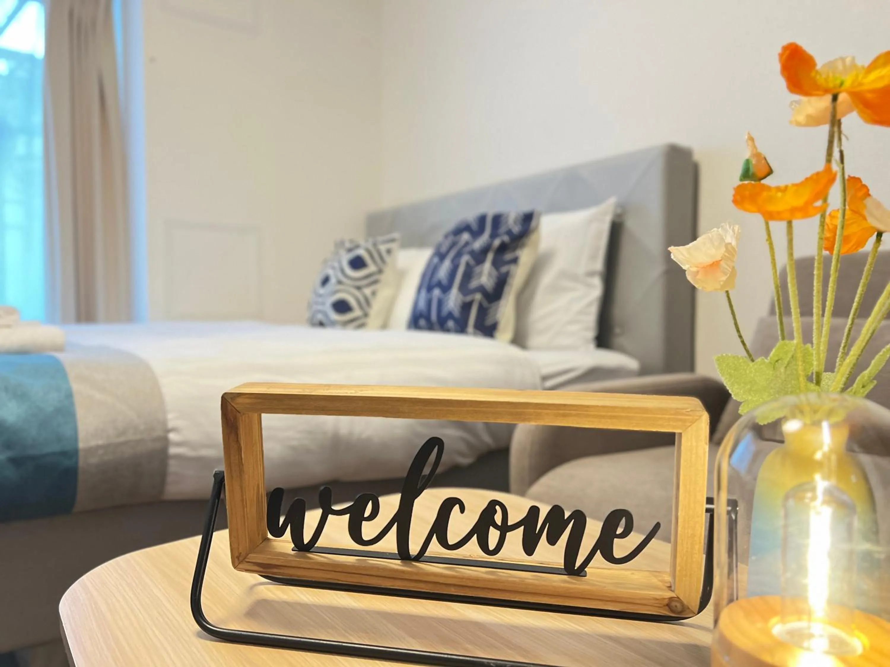 Bed in nestay apartment osaka ebisu