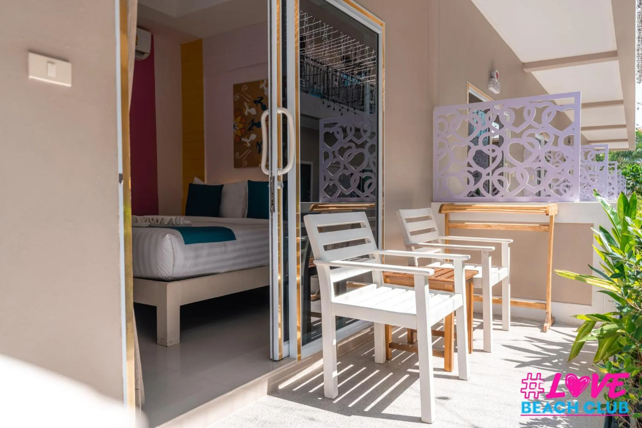 Bedroom in LOVE beach club Koh Samui