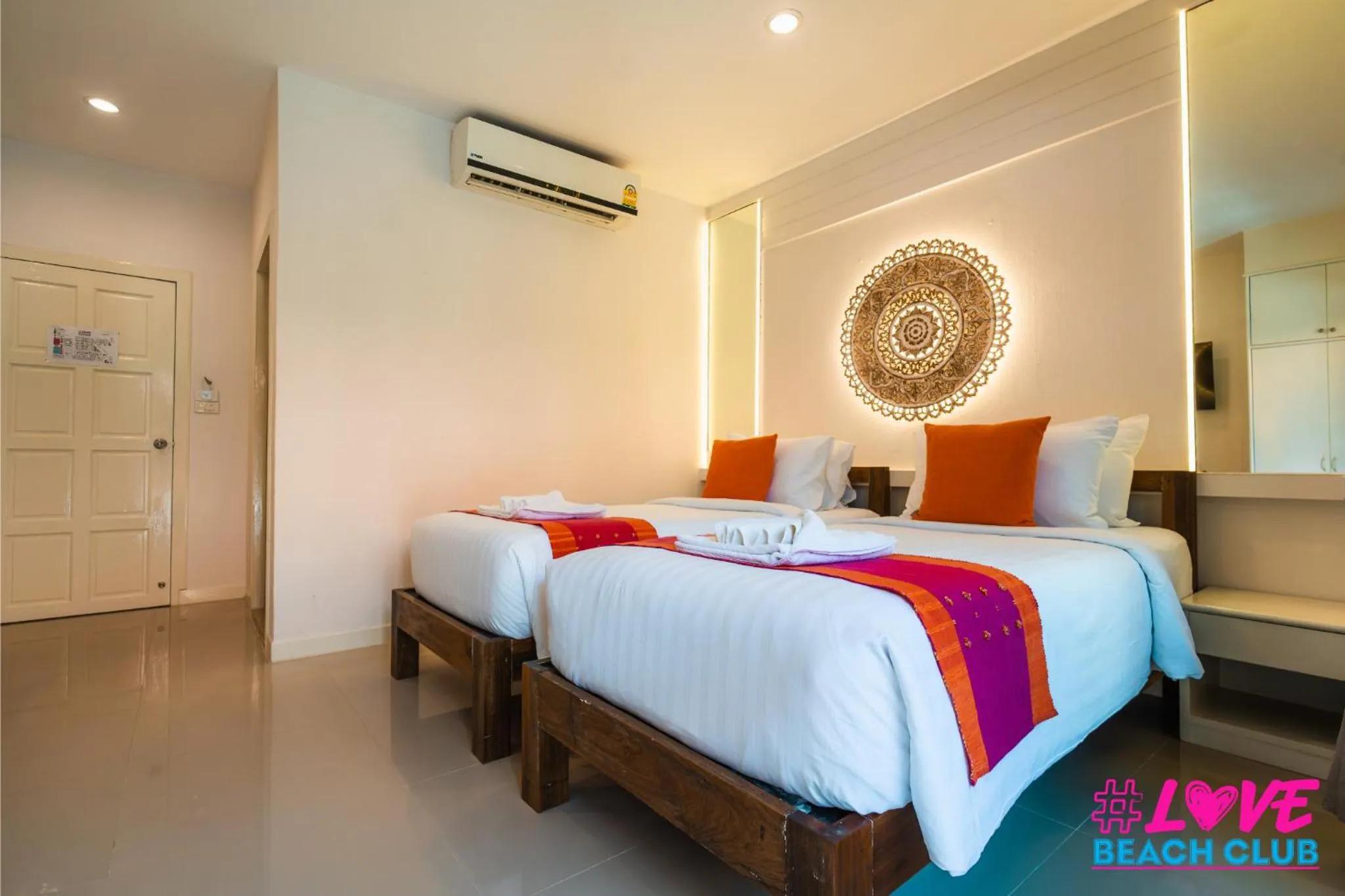 Bed in LOVE beach club Koh Samui