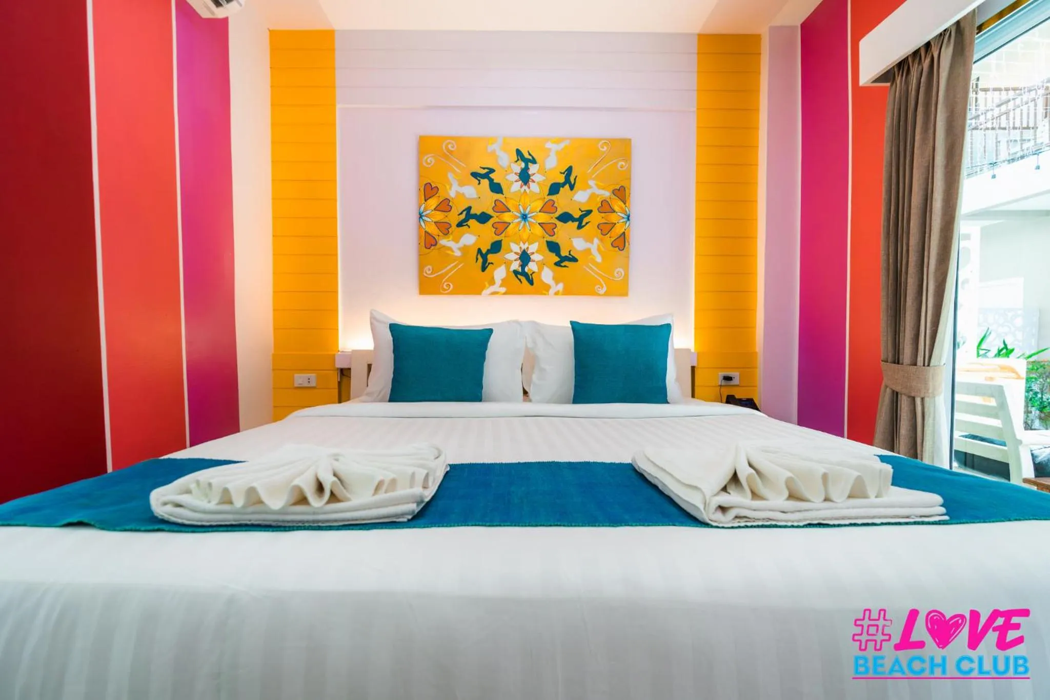 Bed in LOVE beach club Koh Samui