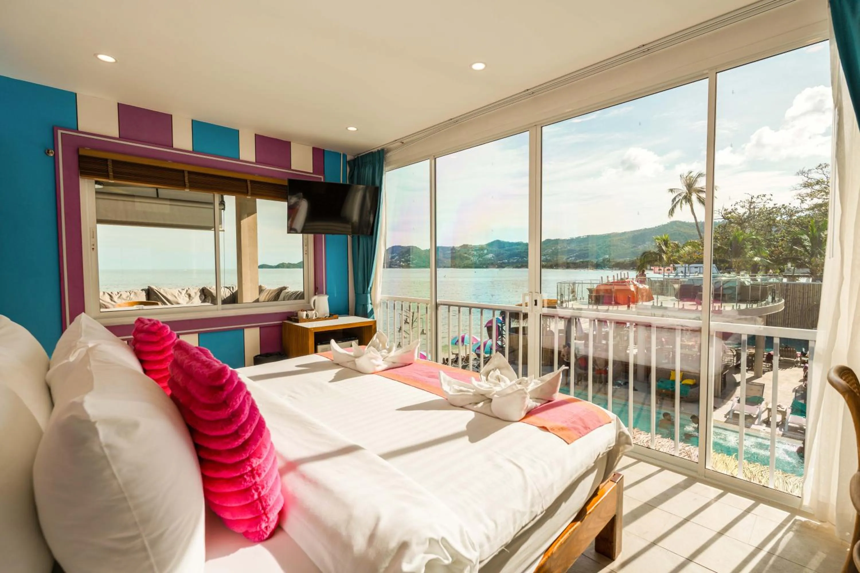 Bed in LOVE beach club Koh Samui