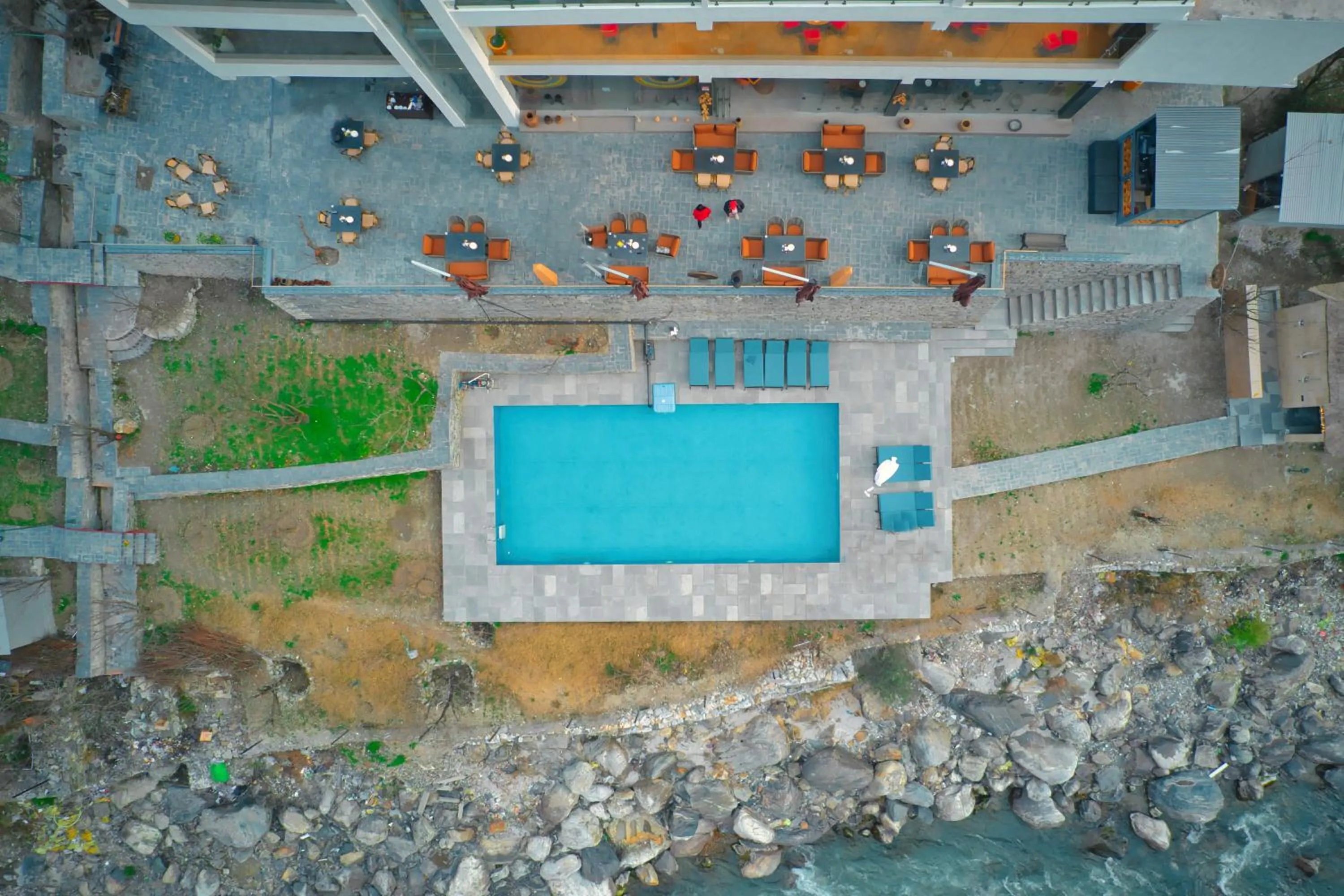 Bird's eye view in Echor Palm Bliss Riverside Resort & Spa Kasol