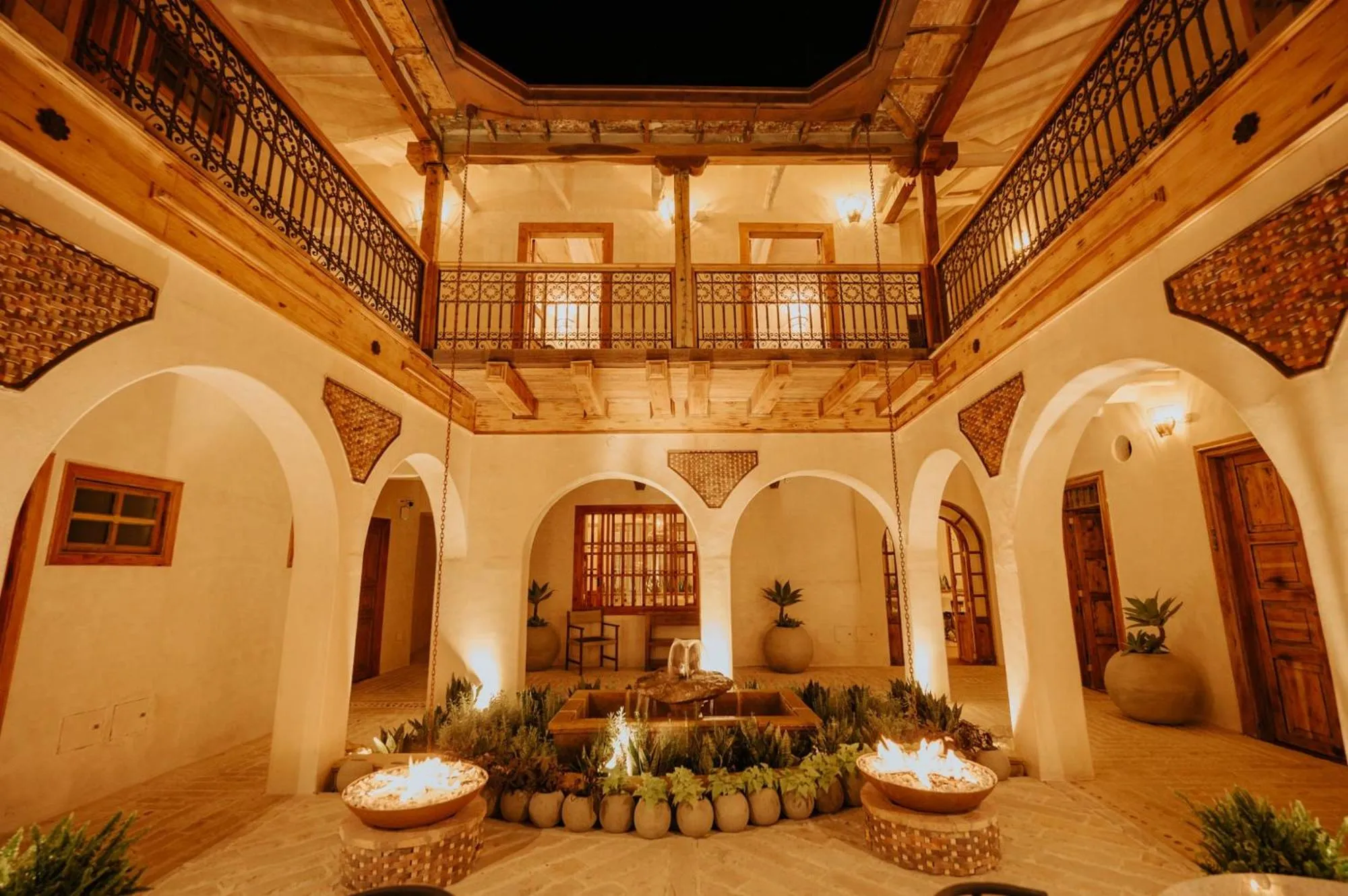 Inner courtyard view in Hotel La Corada