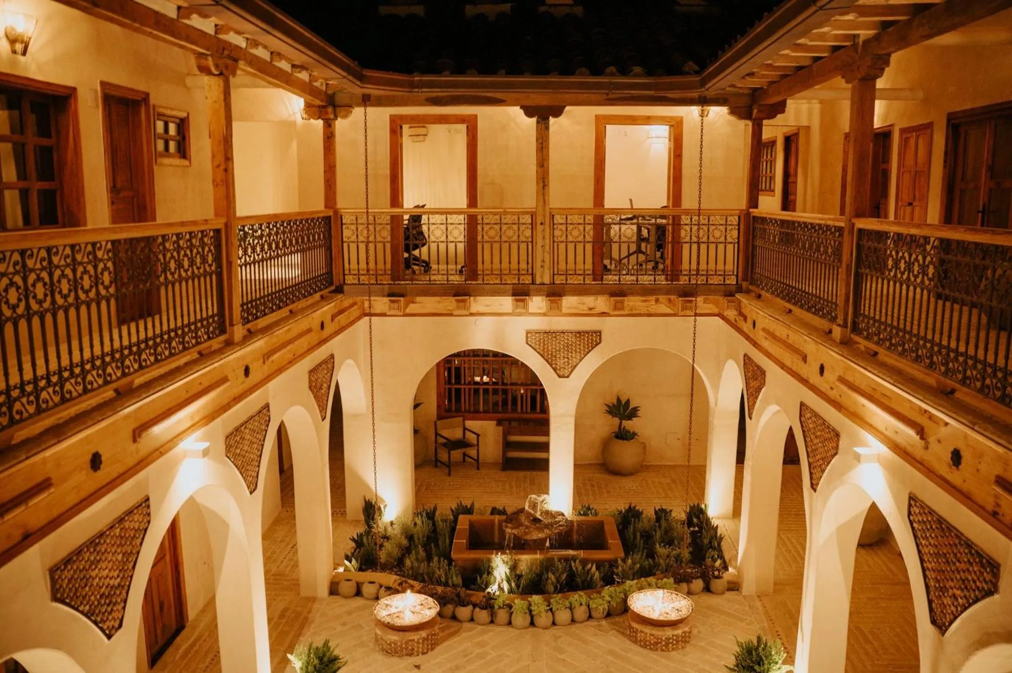 Inner courtyard view in Hotel La Corada