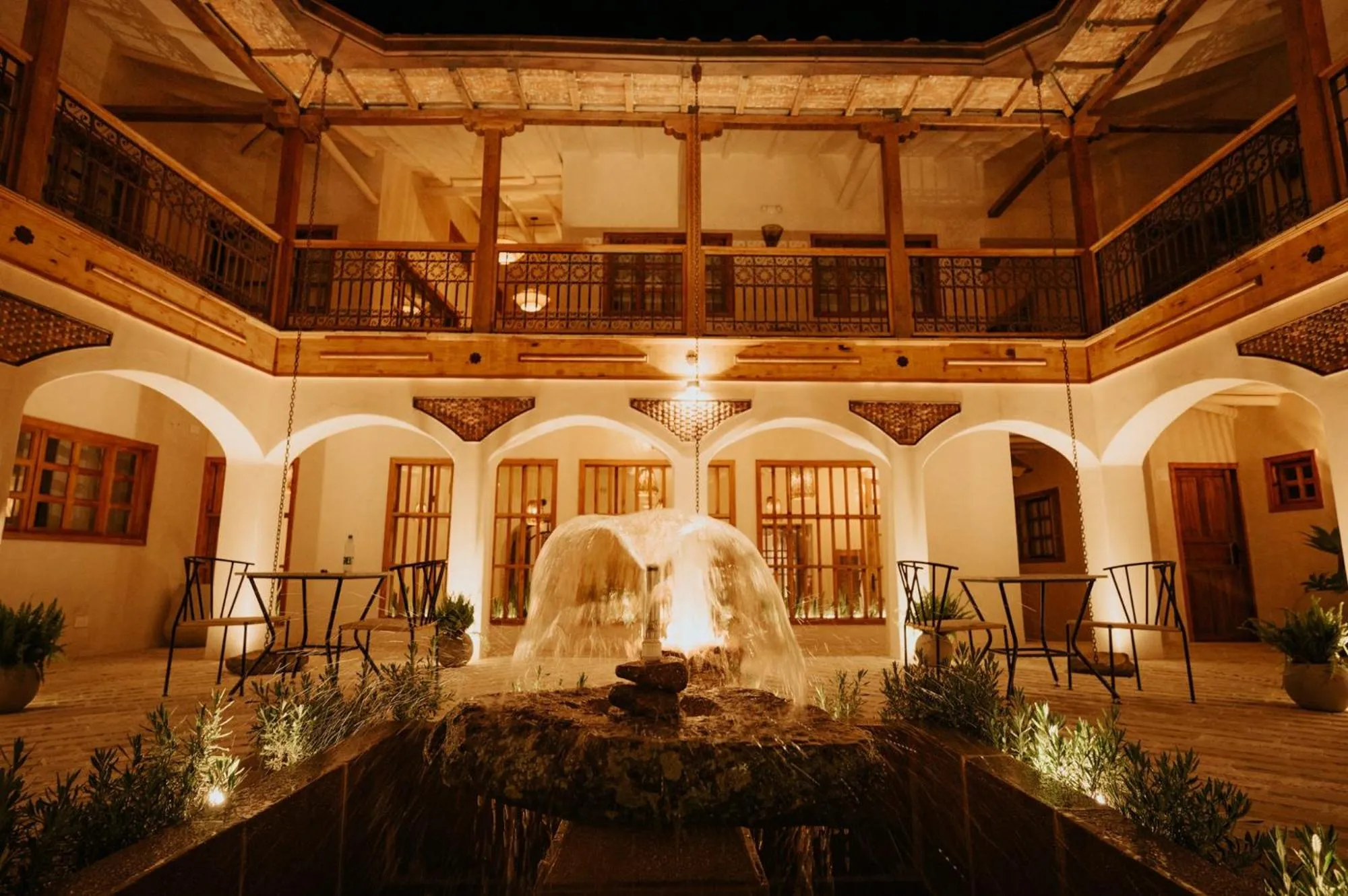 Inner courtyard view in Hotel La Corada