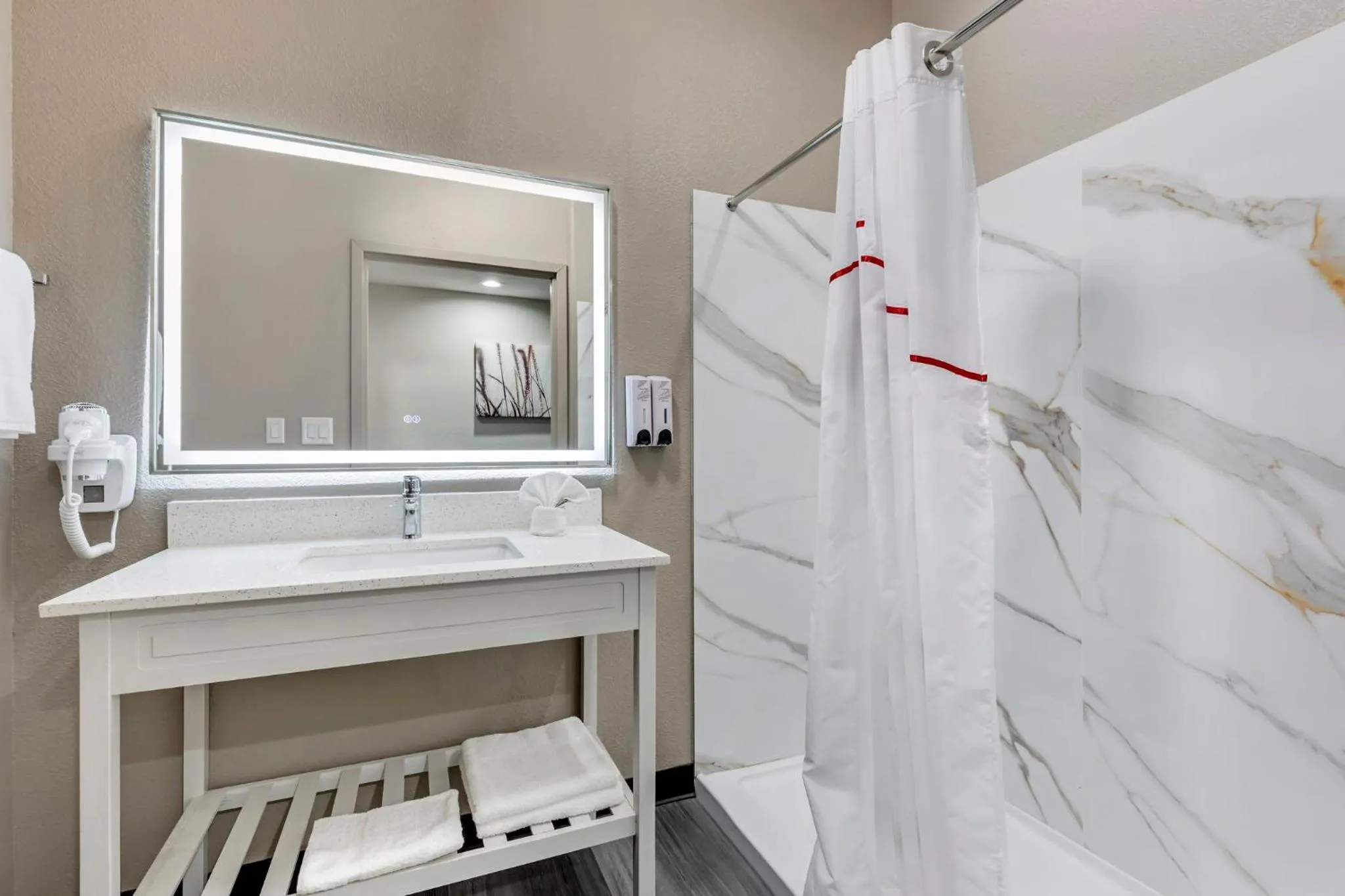 Bathroom in Red Roof Inn Hutchins