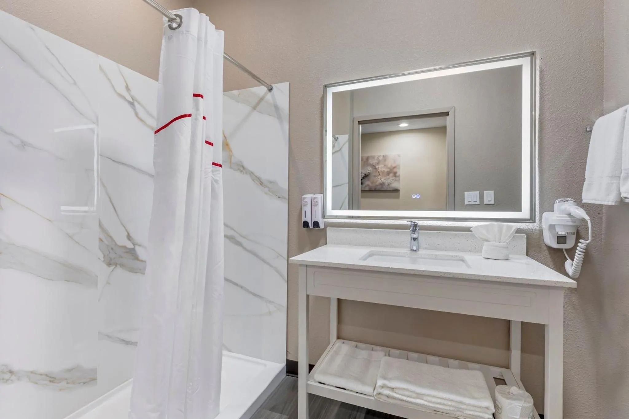 Bathroom in Red Roof Inn Hutchins