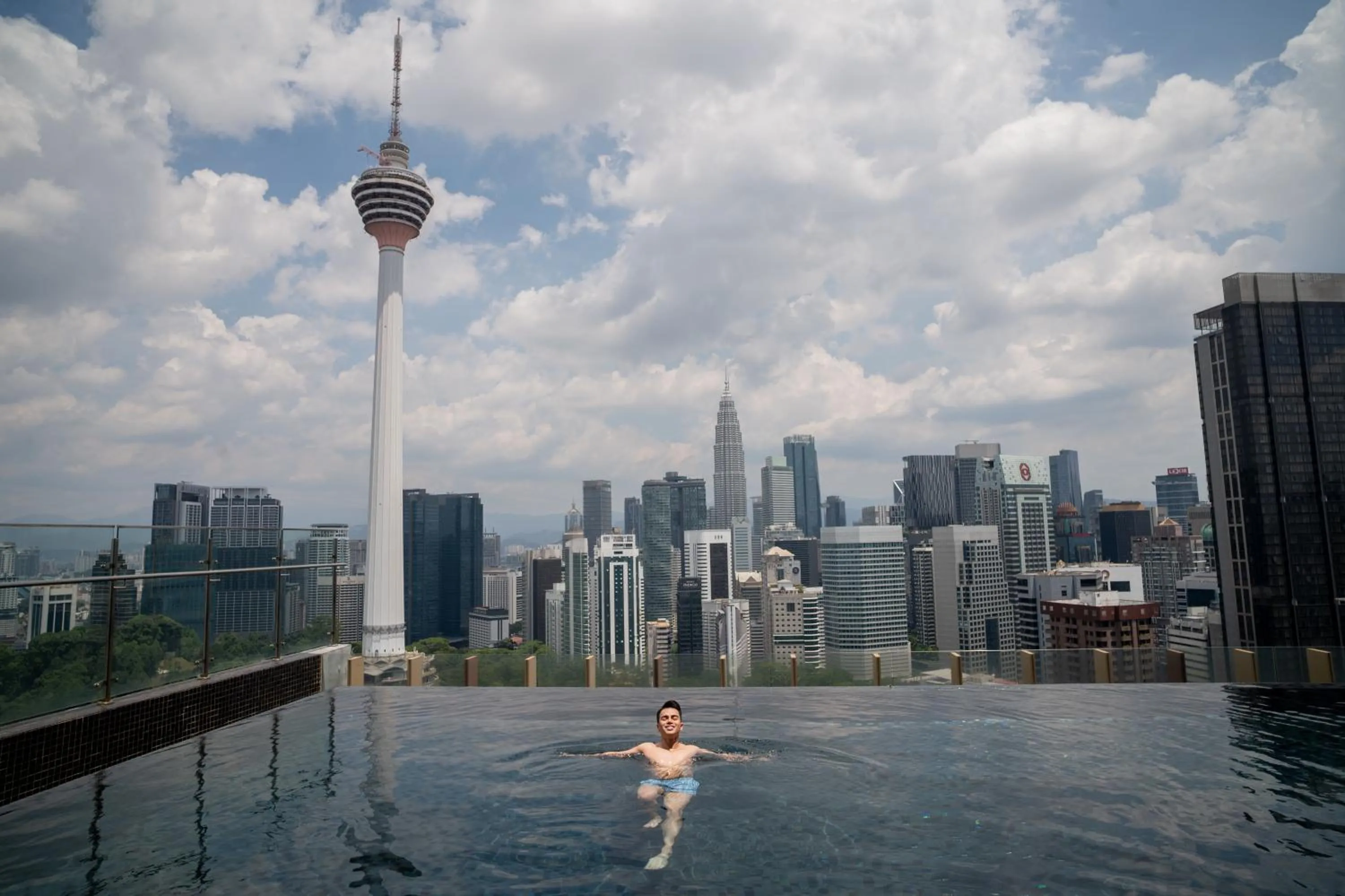 Pool view in Ceylonz Suite Kuala Lumpur Bukit Bintang