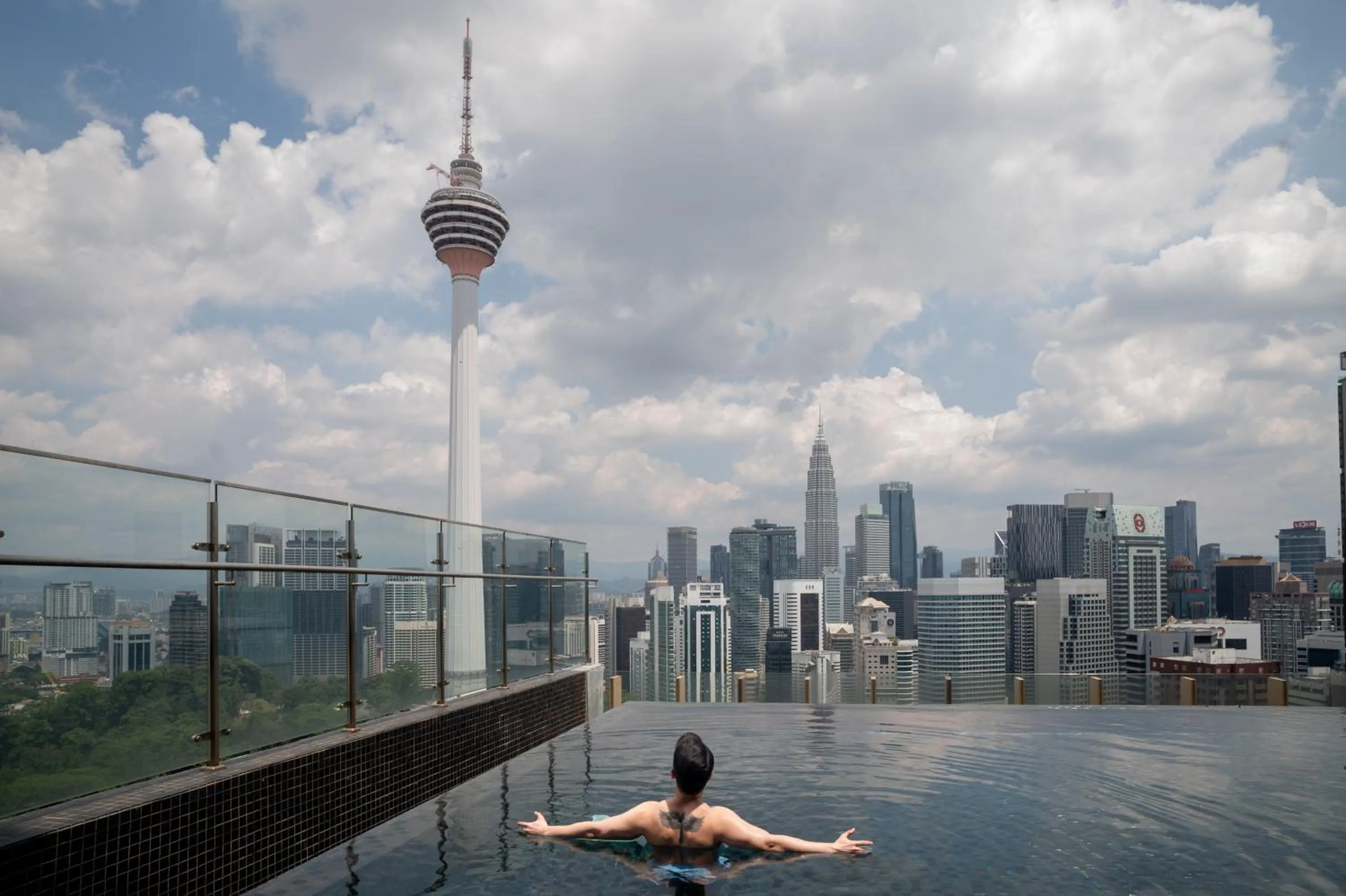 Pool view in Ceylonz Suite Kuala Lumpur Bukit Bintang