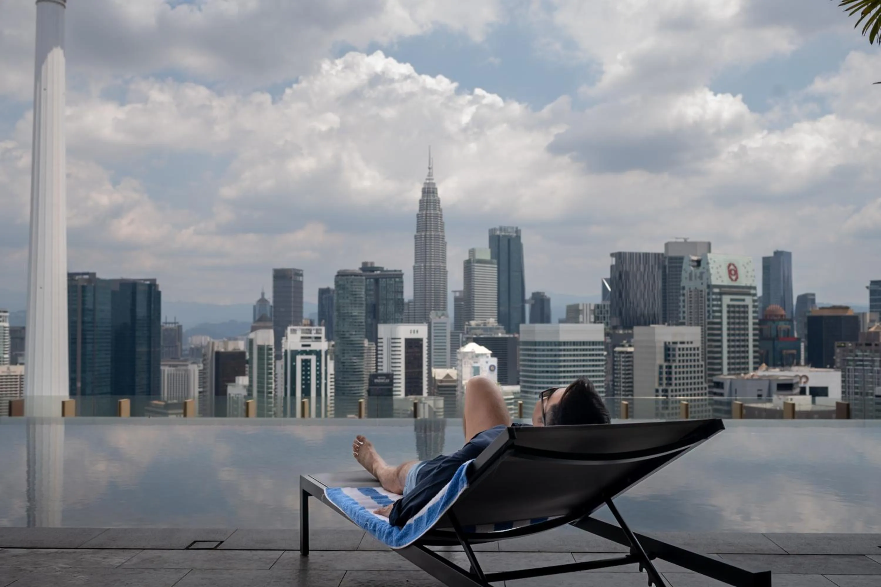 Pool view in Ceylonz Suite Kuala Lumpur Bukit Bintang