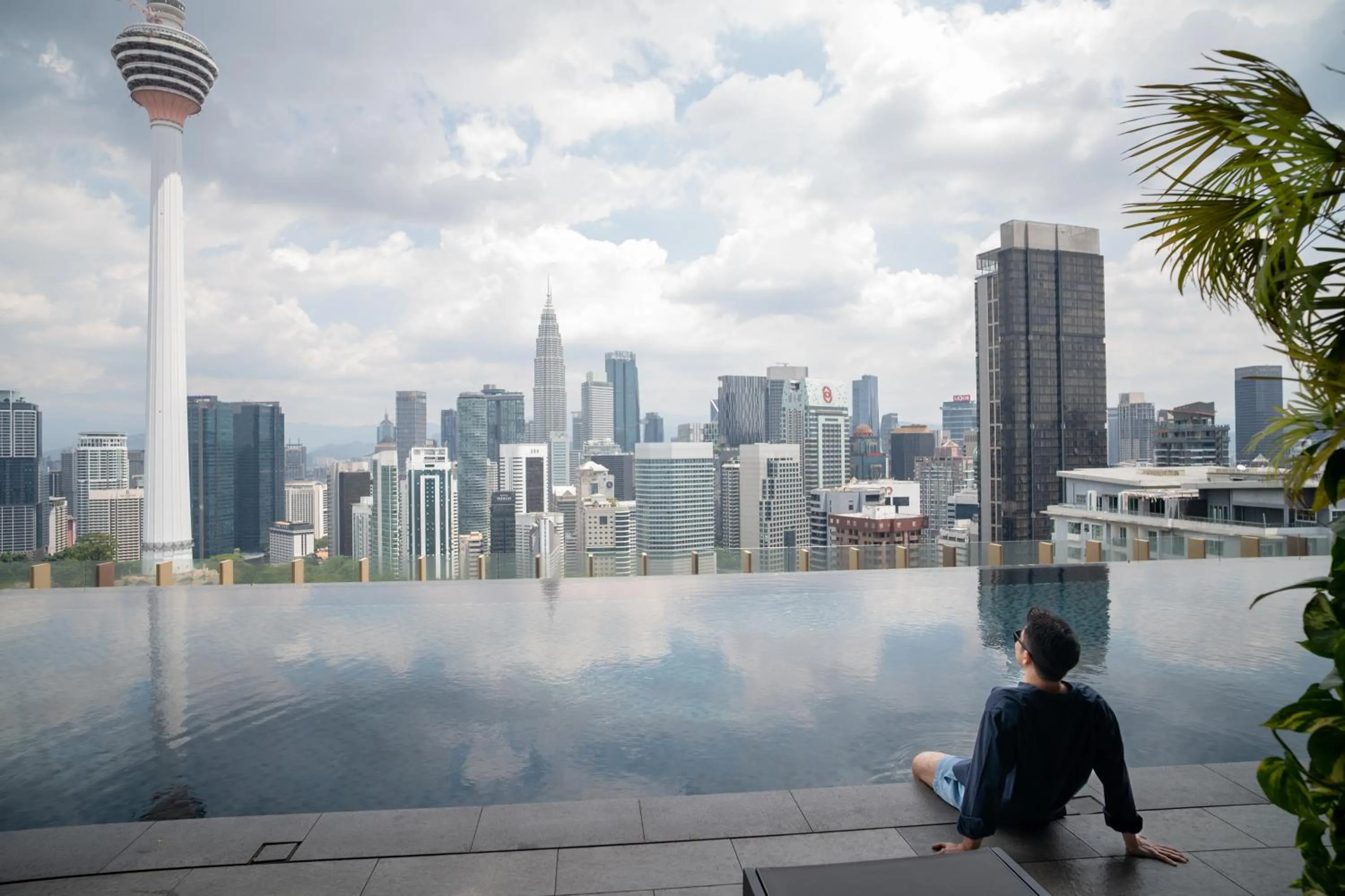 Pool view in Ceylonz Suite Kuala Lumpur Bukit Bintang