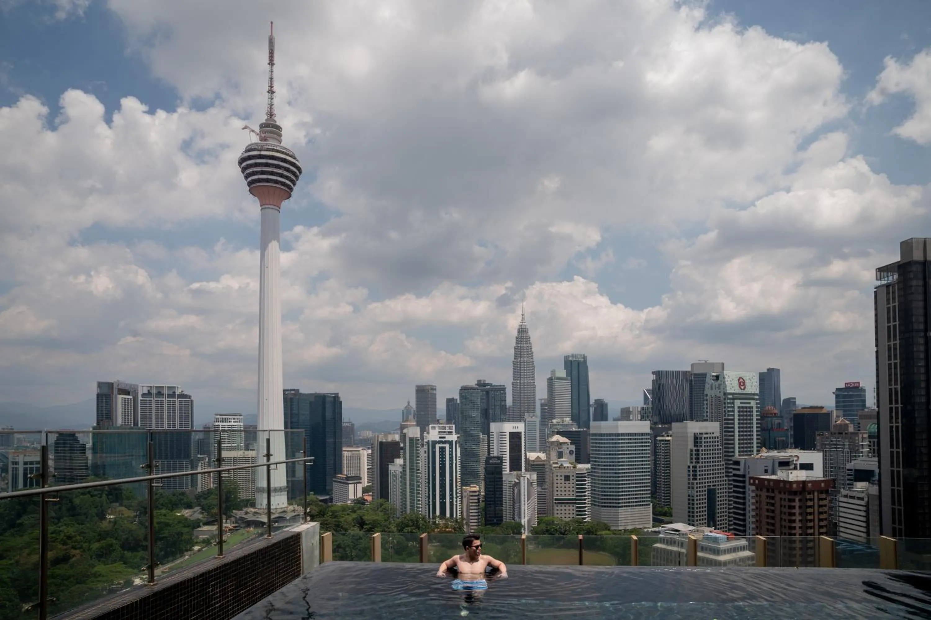 Pool view in Ceylonz Suite Kuala Lumpur Bukit Bintang