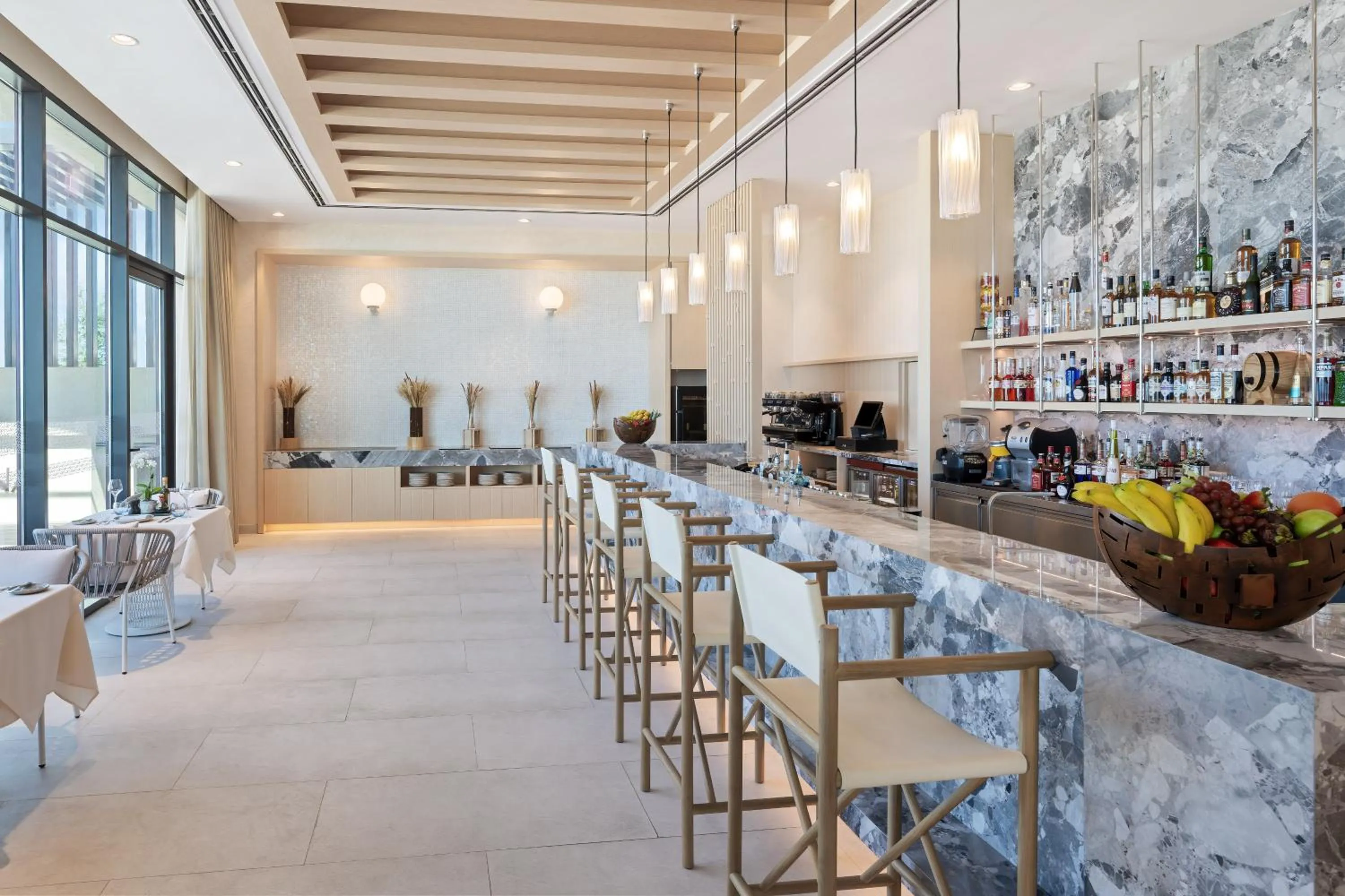 Restaurant/places to eat in Bab Al Nojoum Hudayriyat Villas