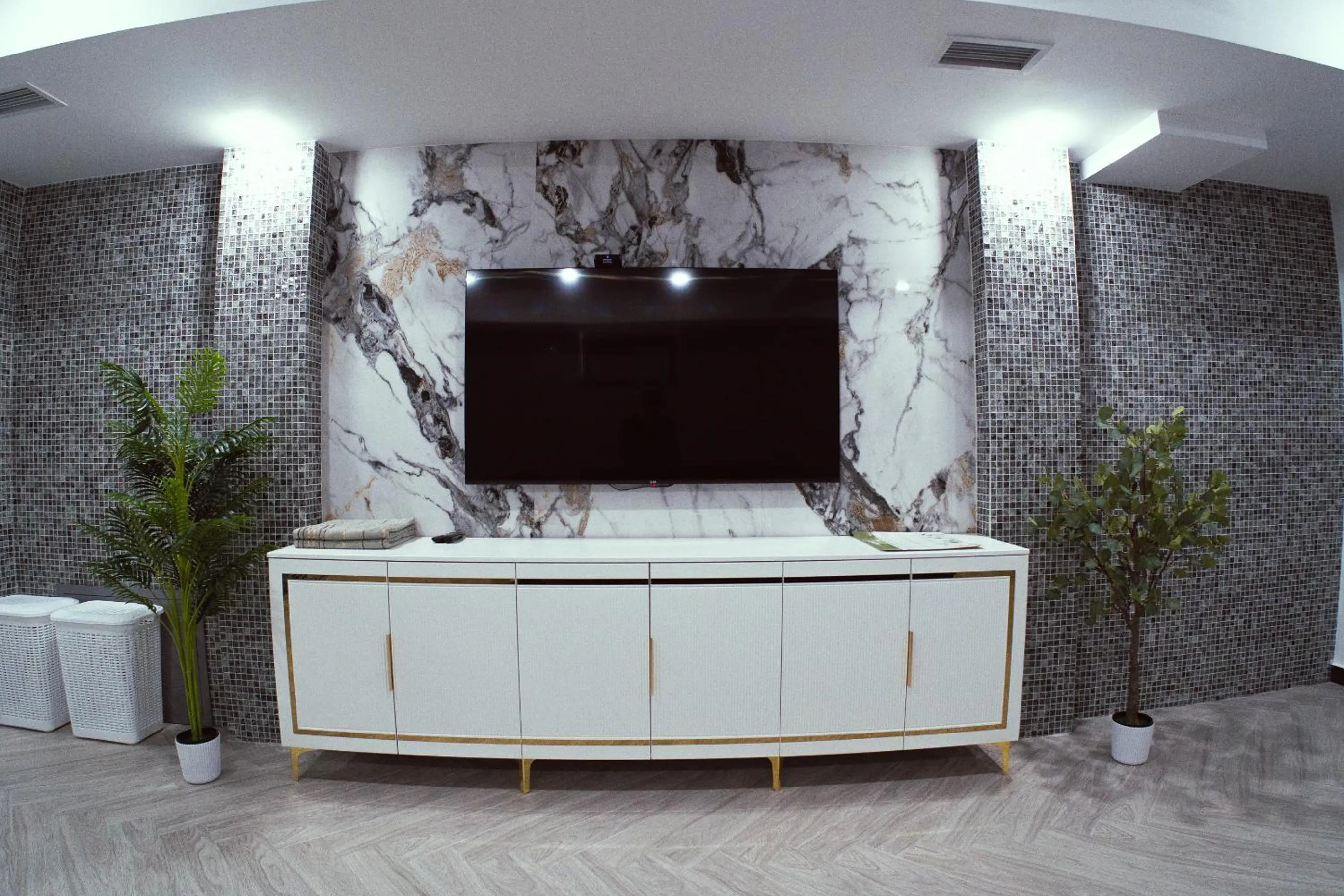 Communal lounge/ TV room in Shymkent Park Hotel