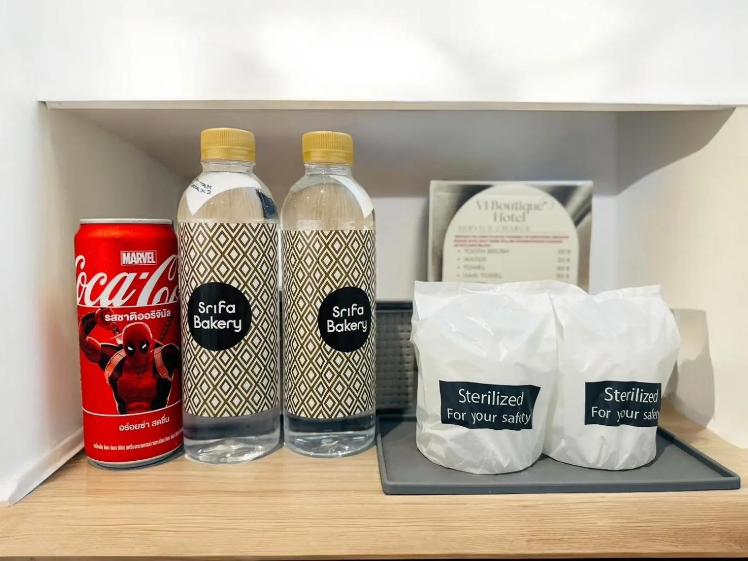 Non alcoholic drinks in V1 boutique hotel