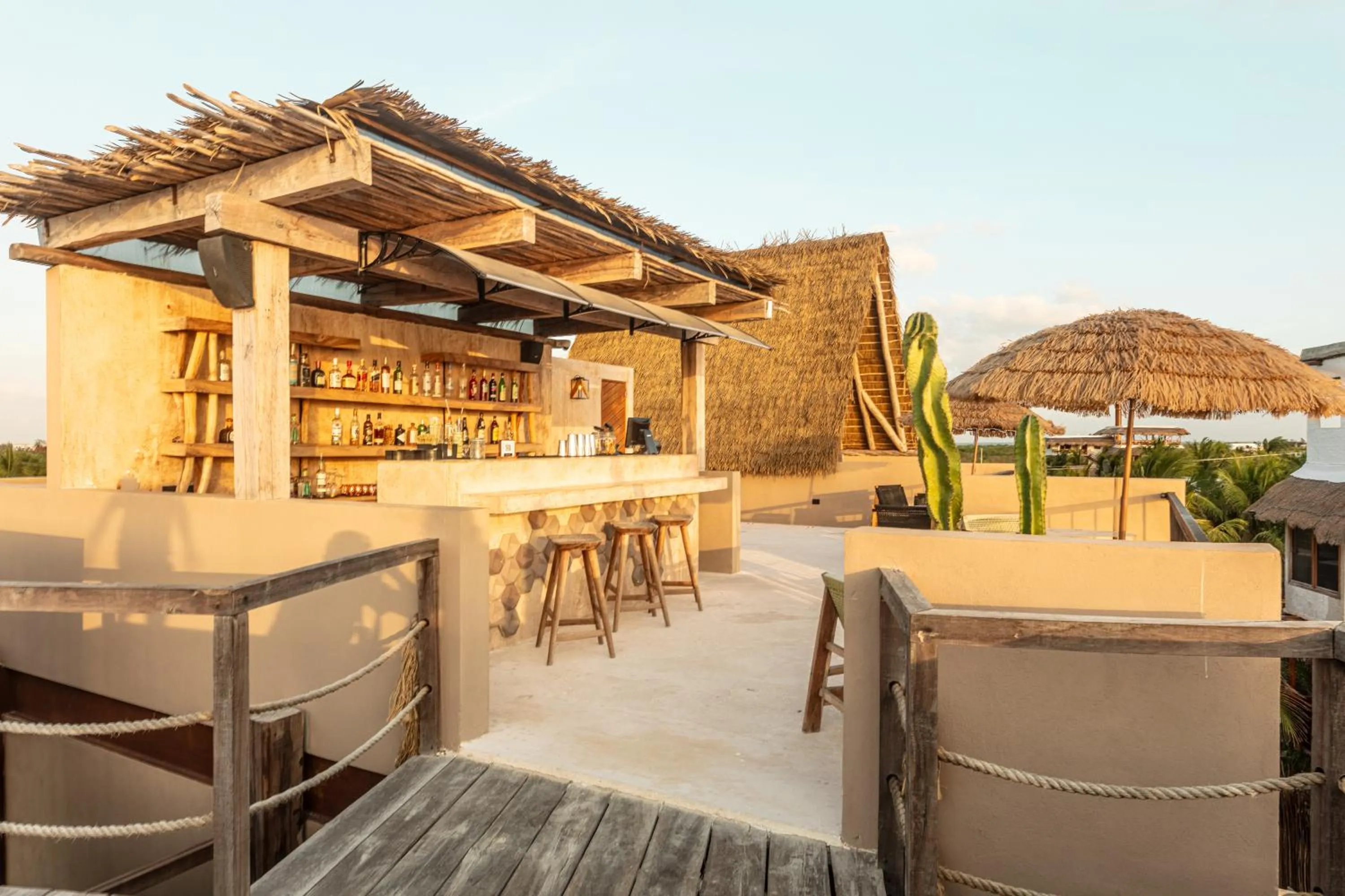 Lounge or bar in AWA Holbox Hotel Boutique - Beach Front