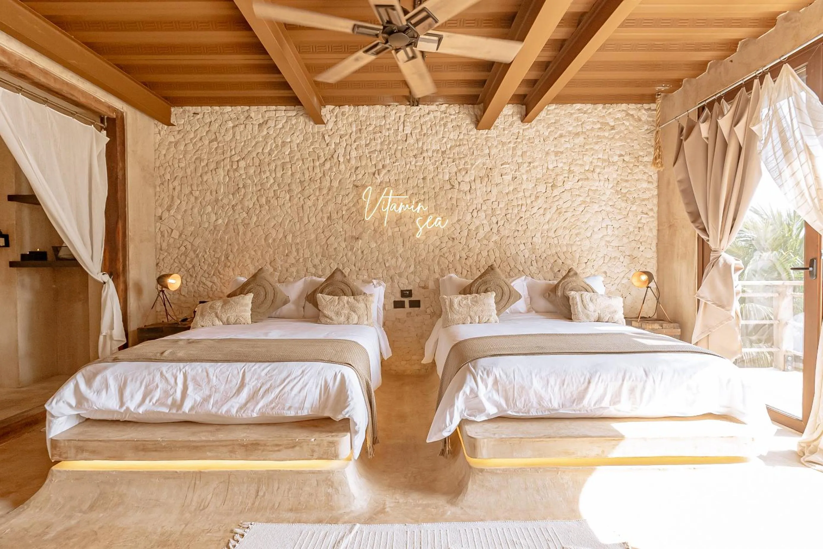 Bed in AWA Holbox Hotel Boutique - Beach Front