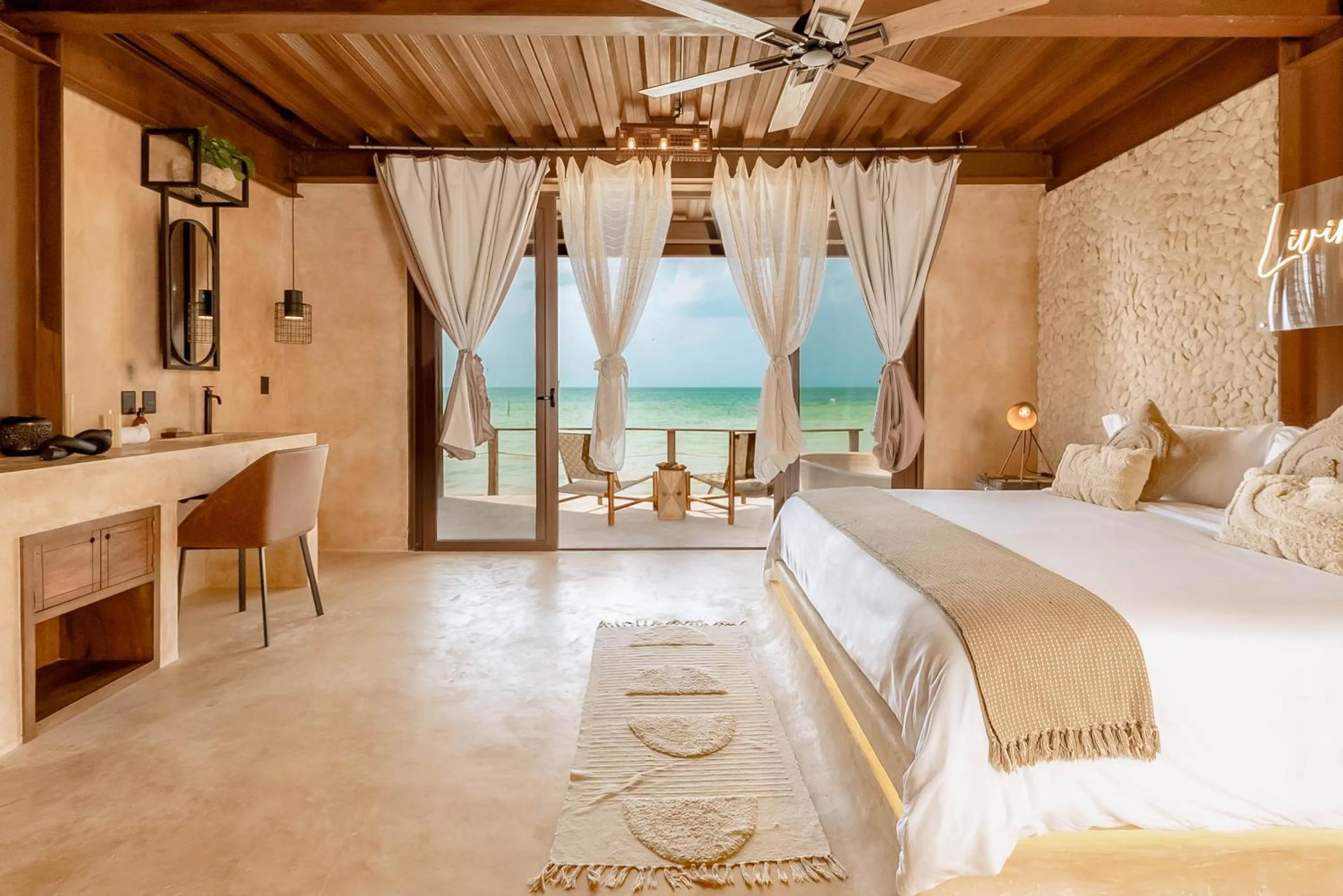 Bed in AWA Holbox Hotel Boutique - Beach Front