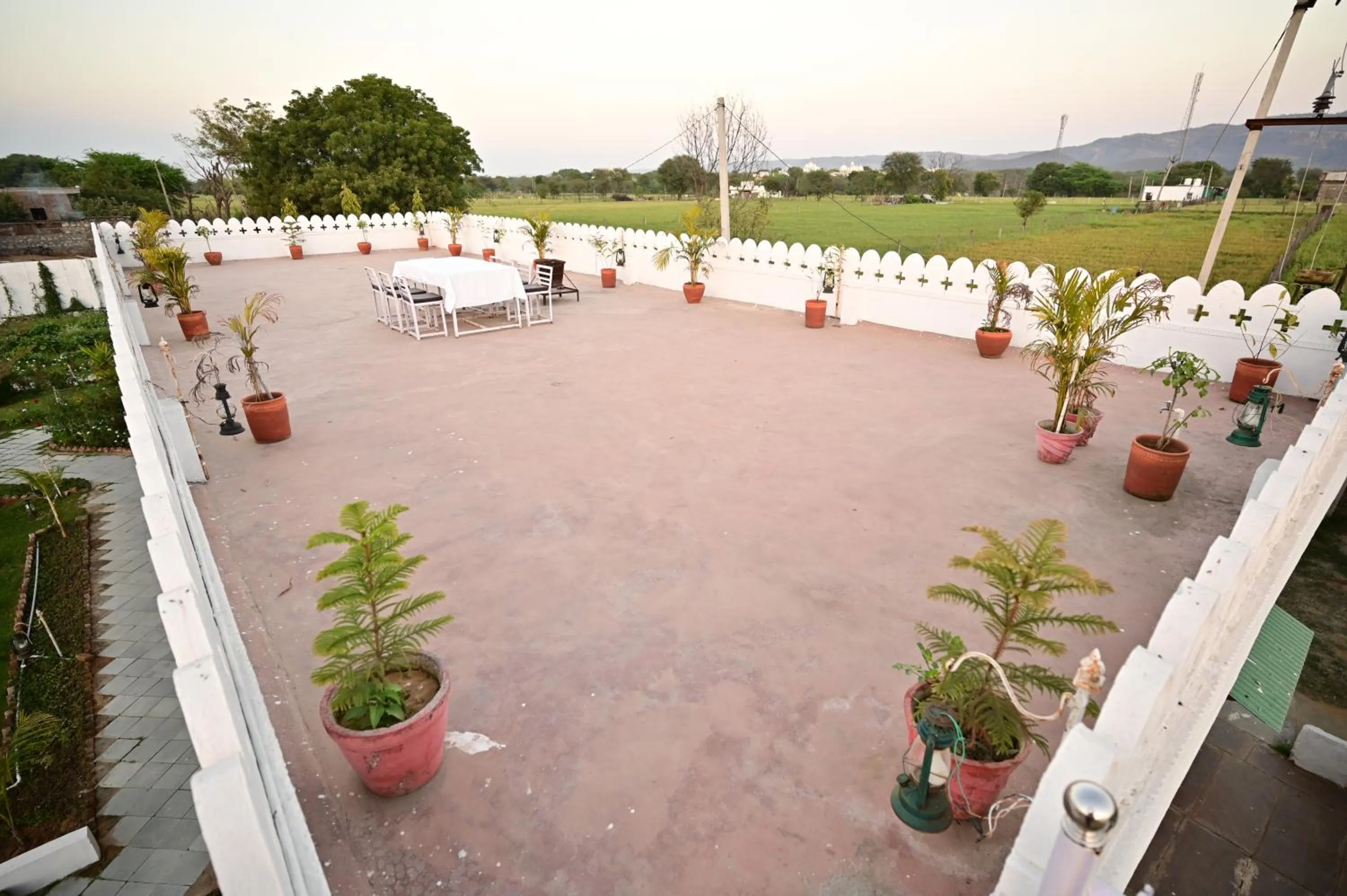 Balcony/Terrace in The castle crown - Hem Vilas Resort Ranthambhore