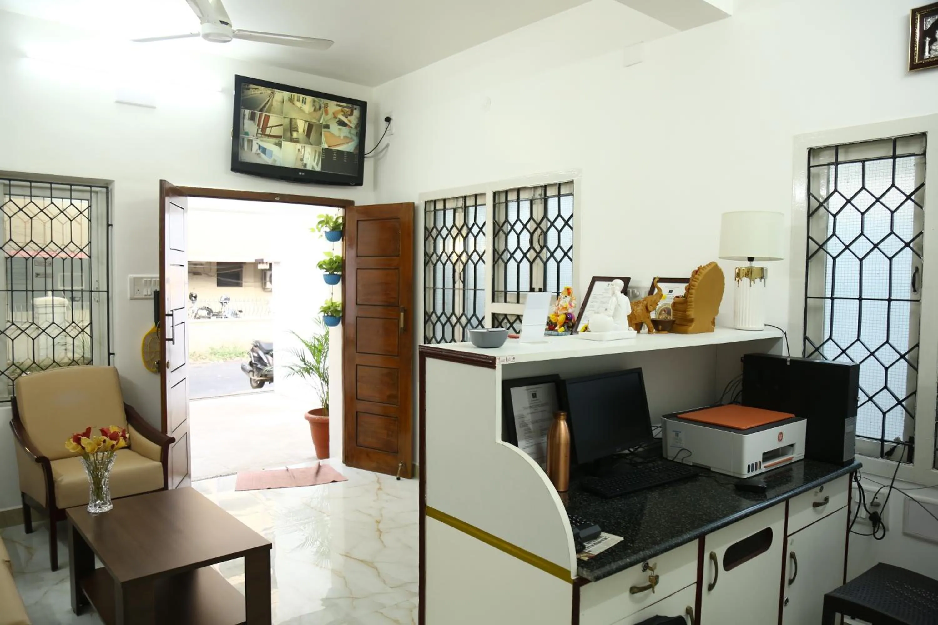 Living room in SS Stay Kilpauk Chennai