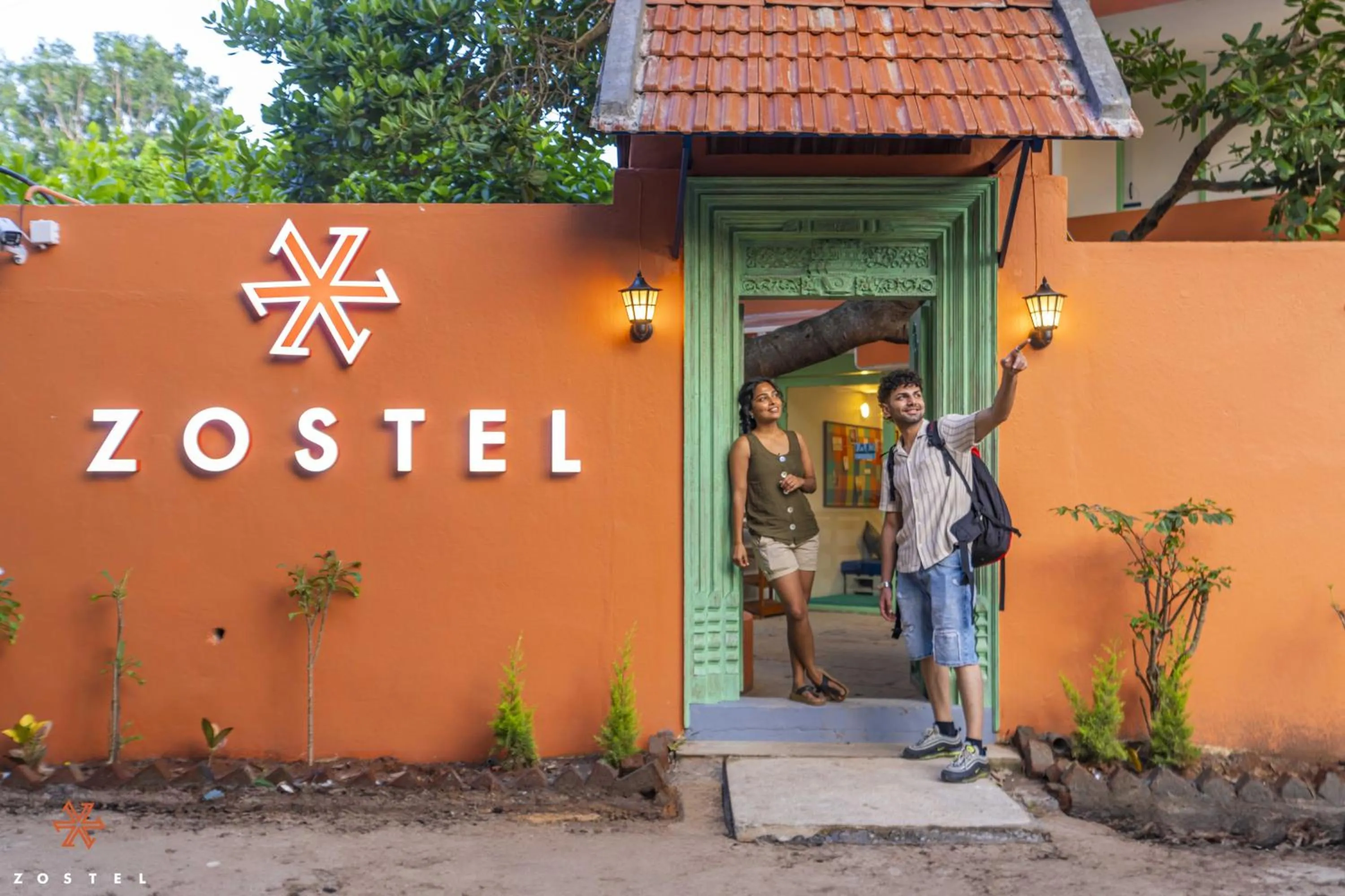 Facade/entrance in Zostel Pondicherry, Auroville Road