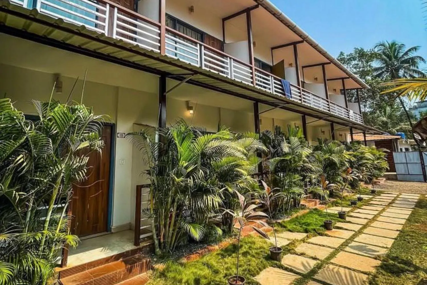 Property building in YogiTree Beach Resort & Cafe - 100m from Morjim Beach