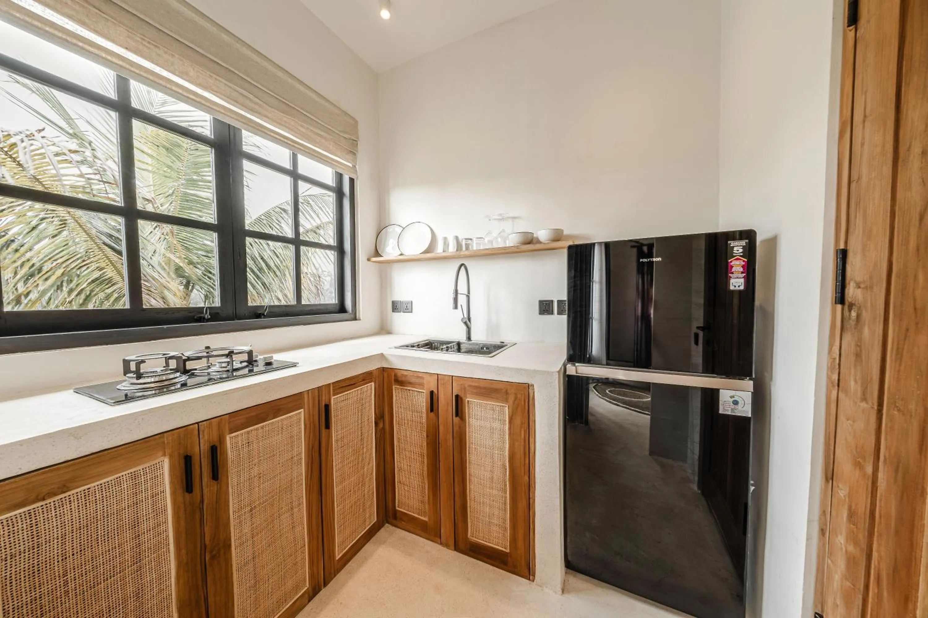 Kitchen or kitchenette in Sarang Apartments by EVDEkimi - Rice field escape with Yoga lounge, Lush garden - Long stay extras