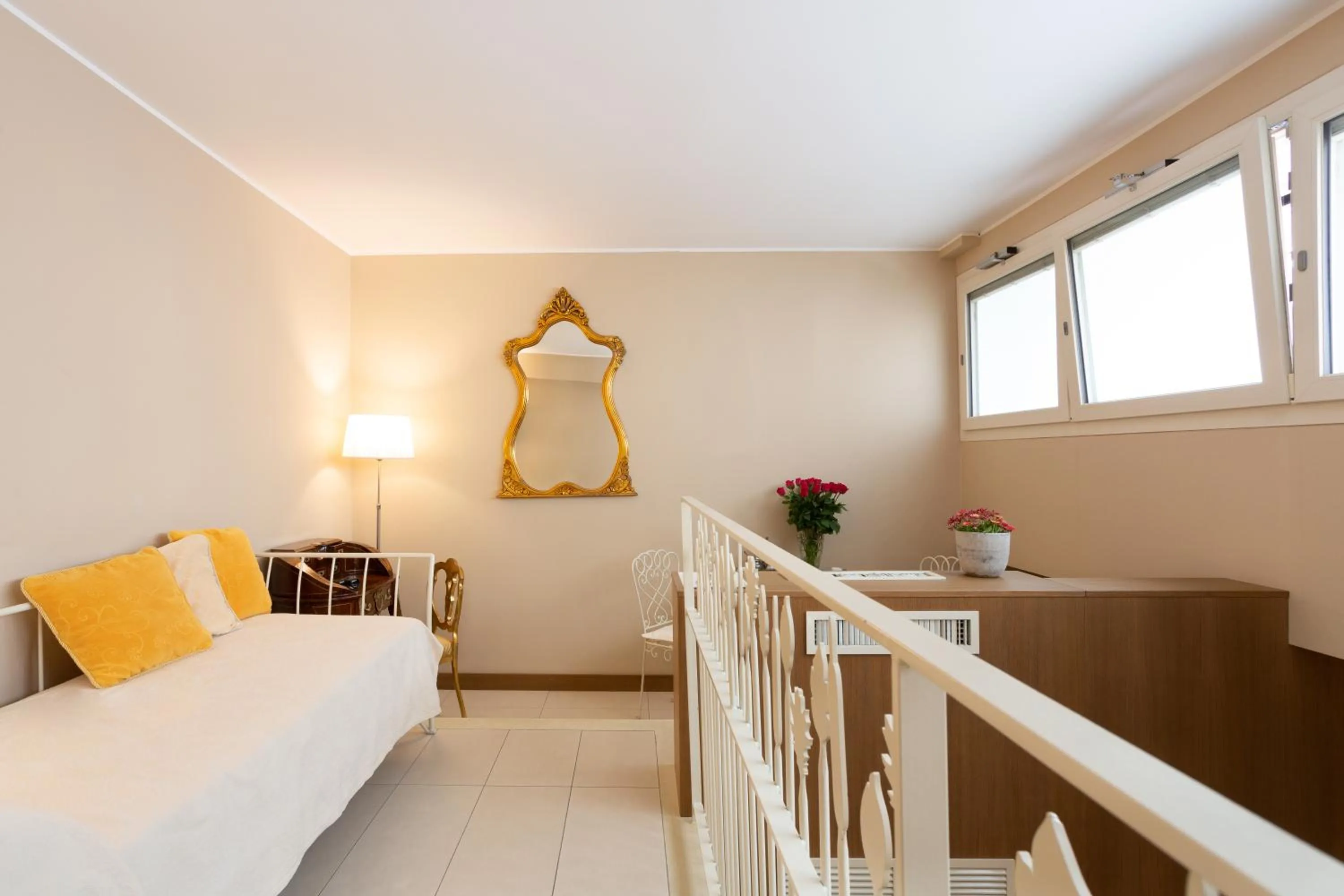 Living room, Bed in La Castellana Loft Hotel