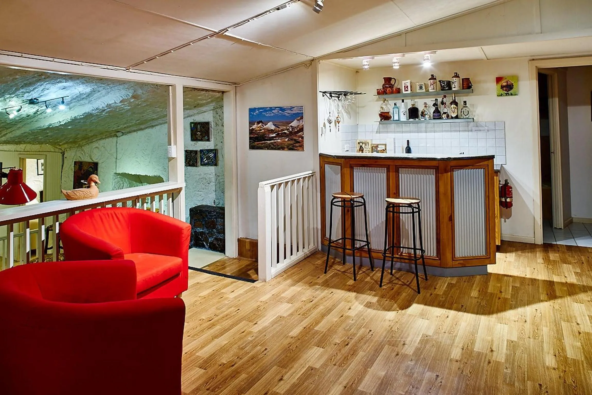 Lounge or bar in Underground Bed & Breakfast