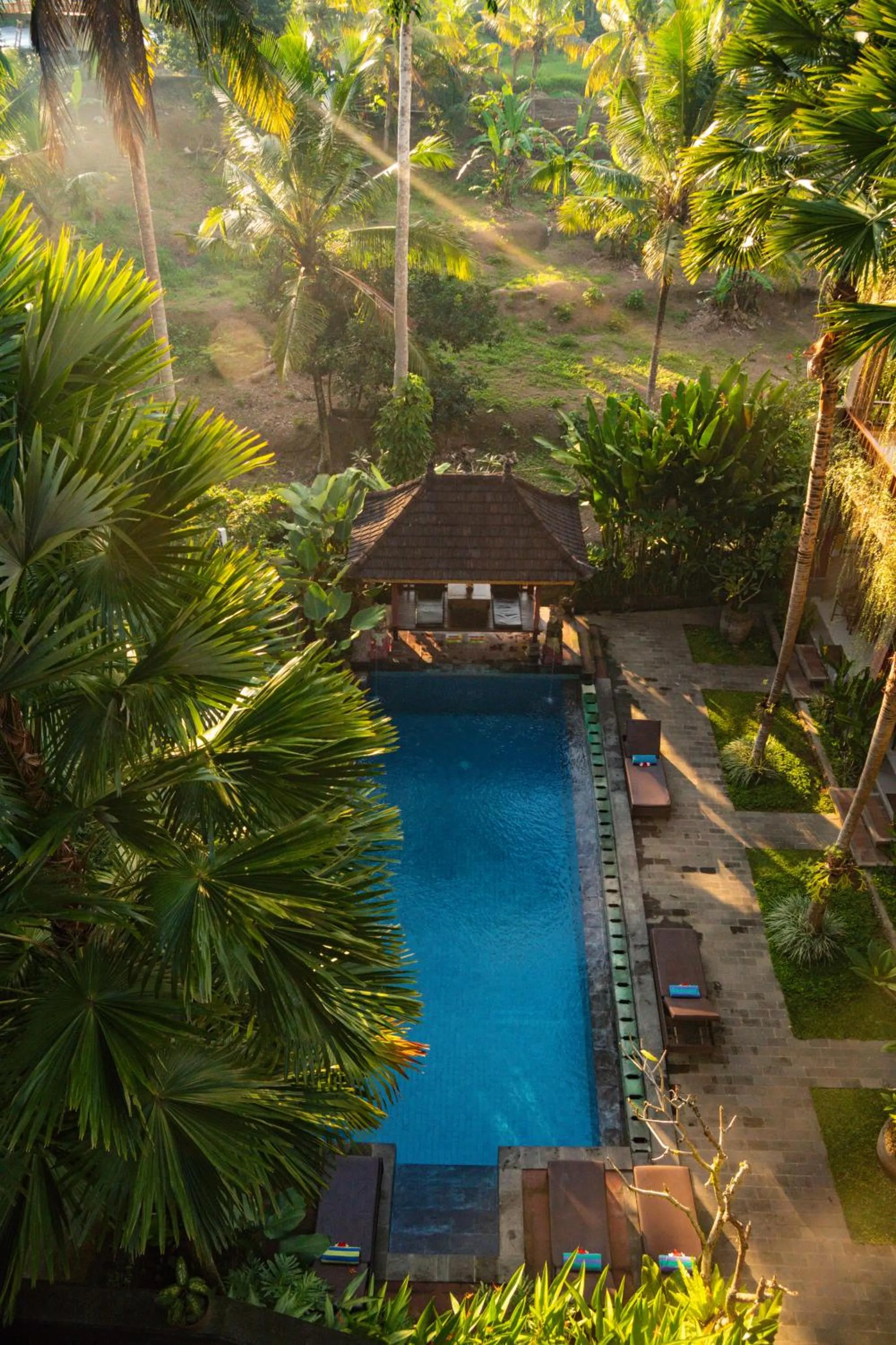 Pool view in Alam Terrace Cottages