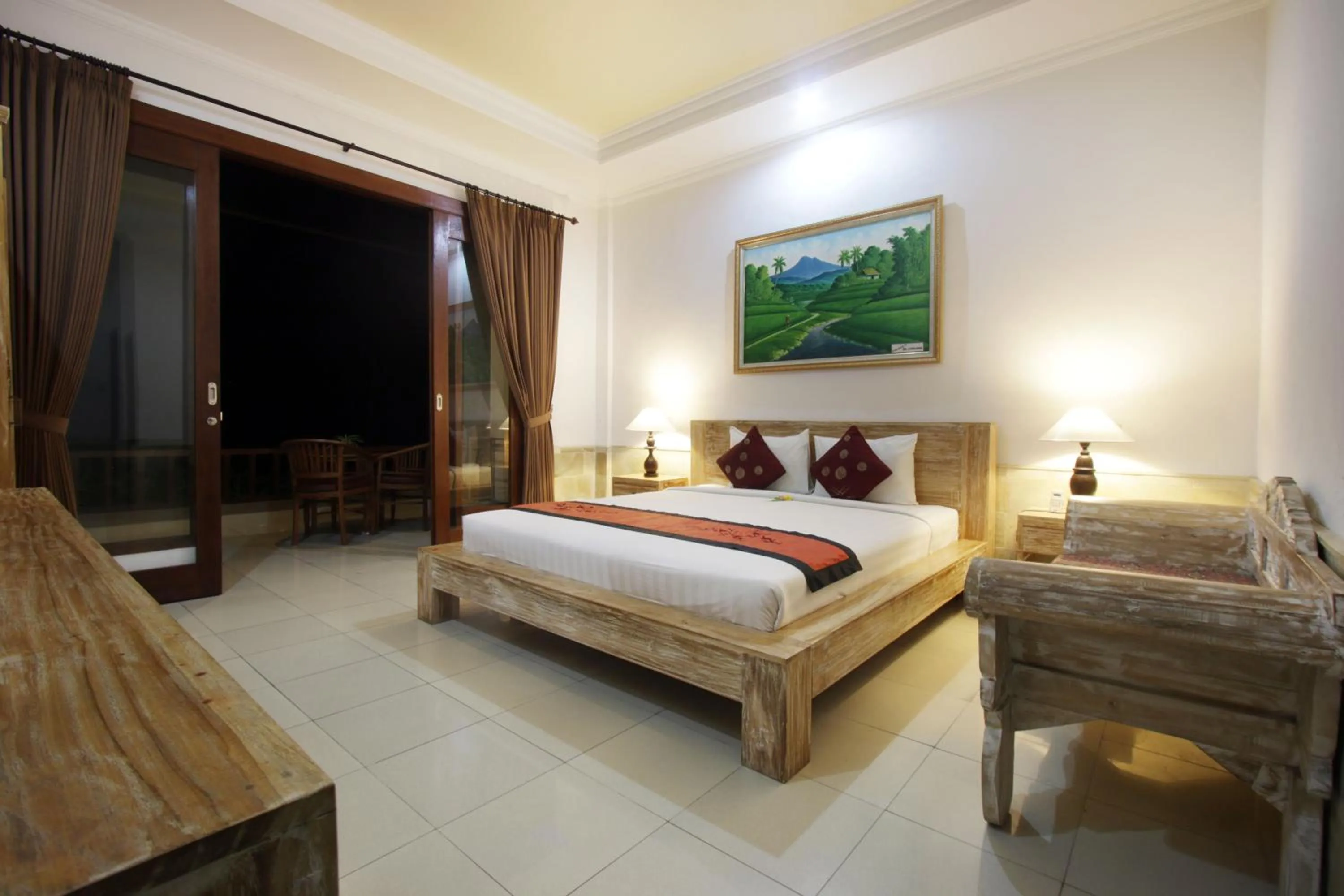 Balcony/Terrace, Bed in Alam Terrace Cottages