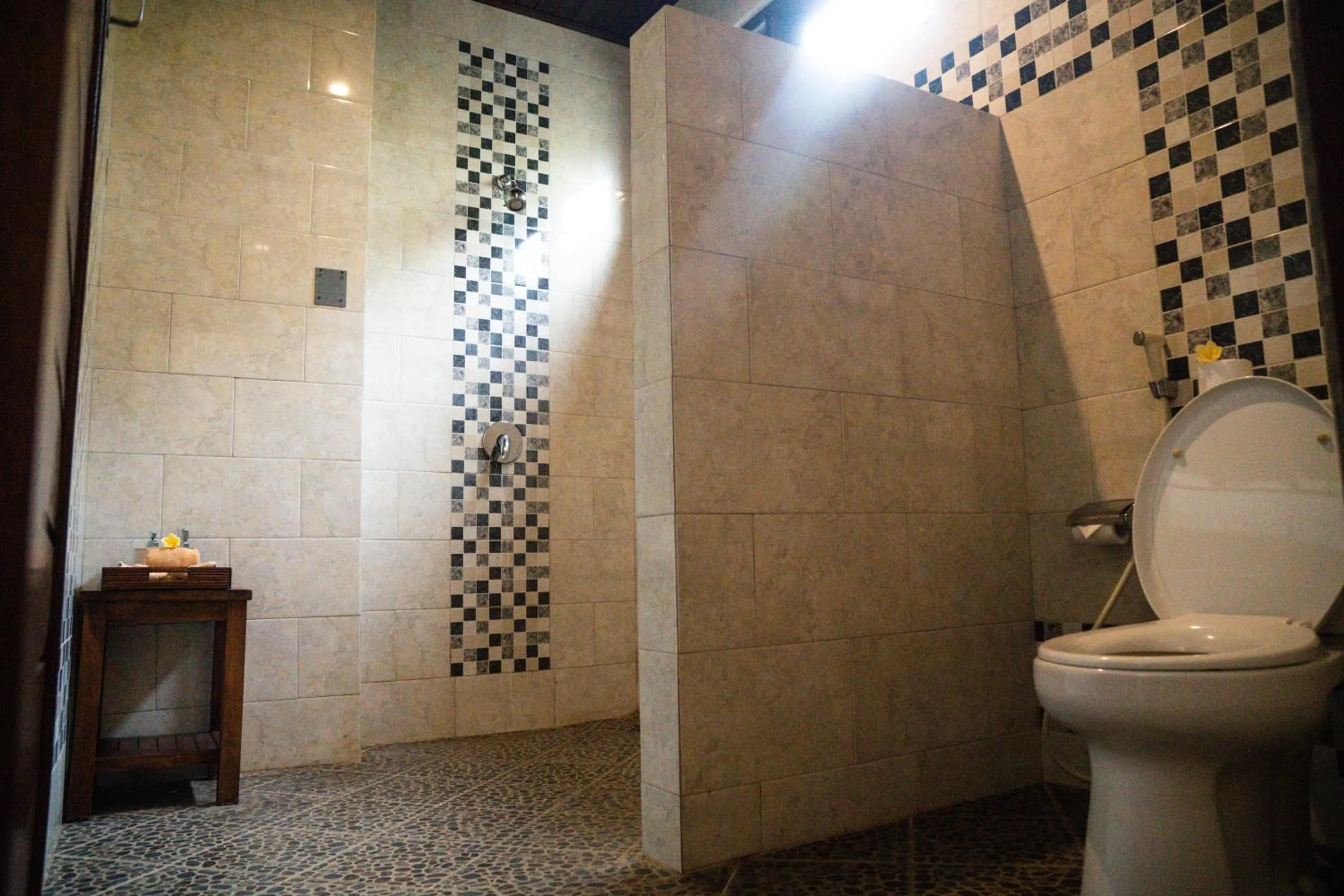 Shower in Alam Terrace Cottages