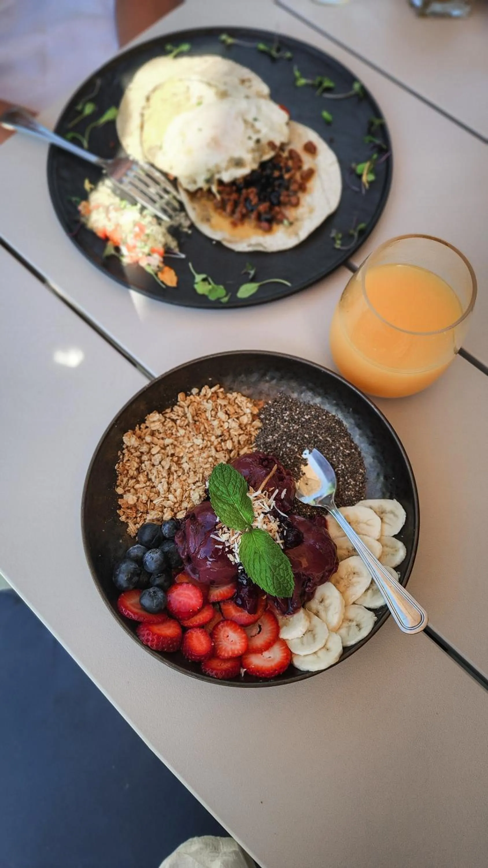 Breakfast in Firefall Ranch Yosemite