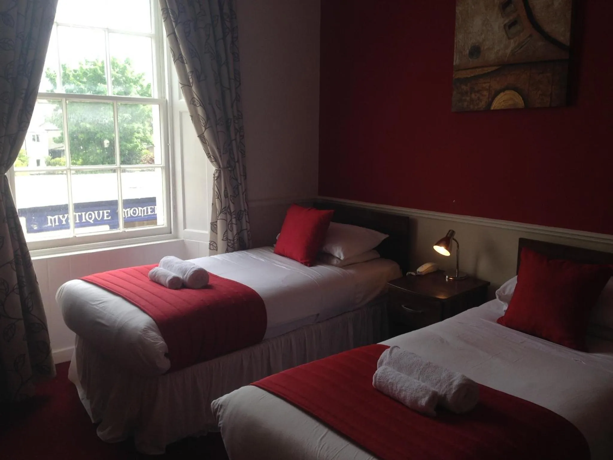 Bed in Aberdour Hotel, Stables Rooms & Beer Garden