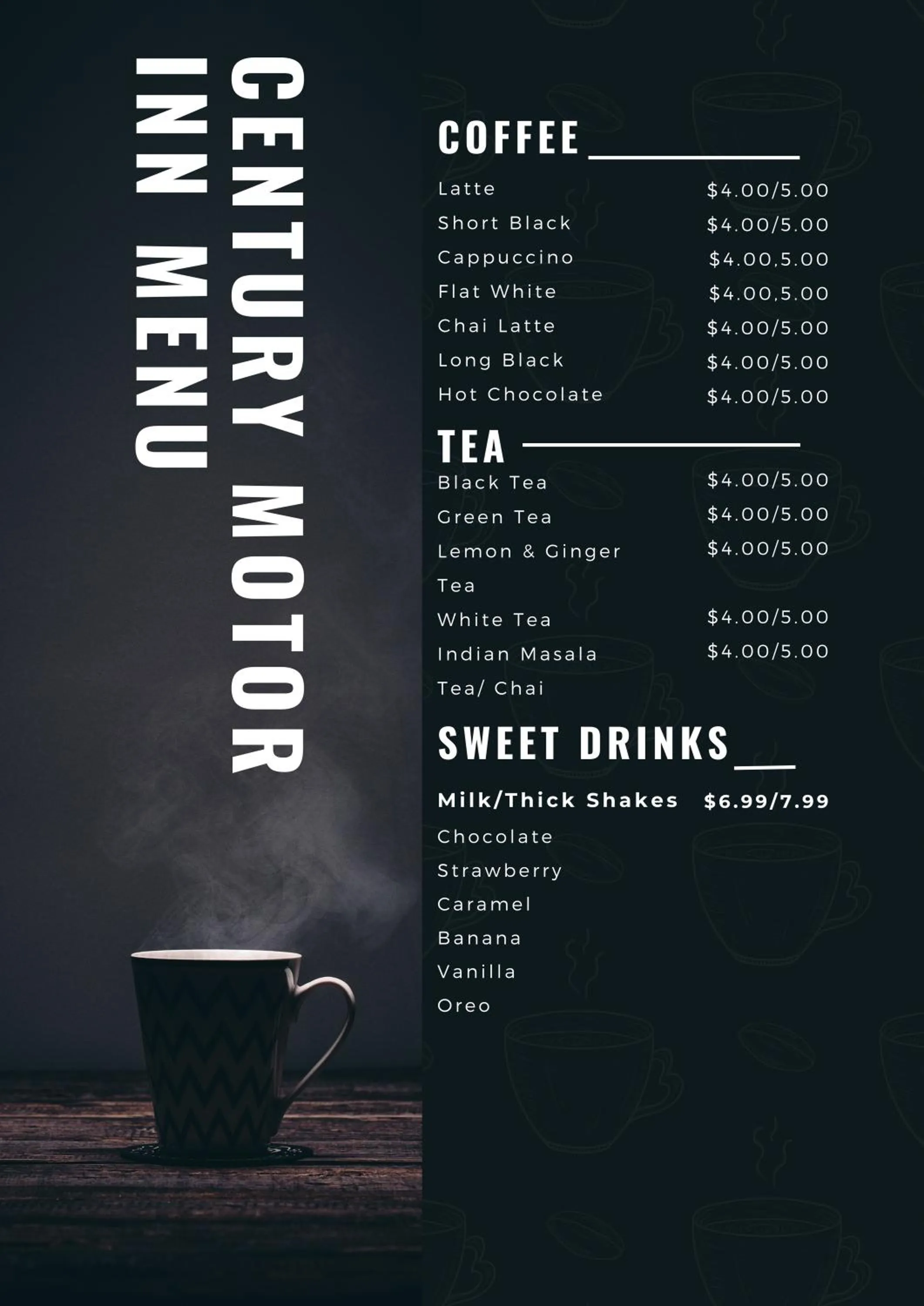 Restaurant/places to eat in Century Motor Inn, Finley