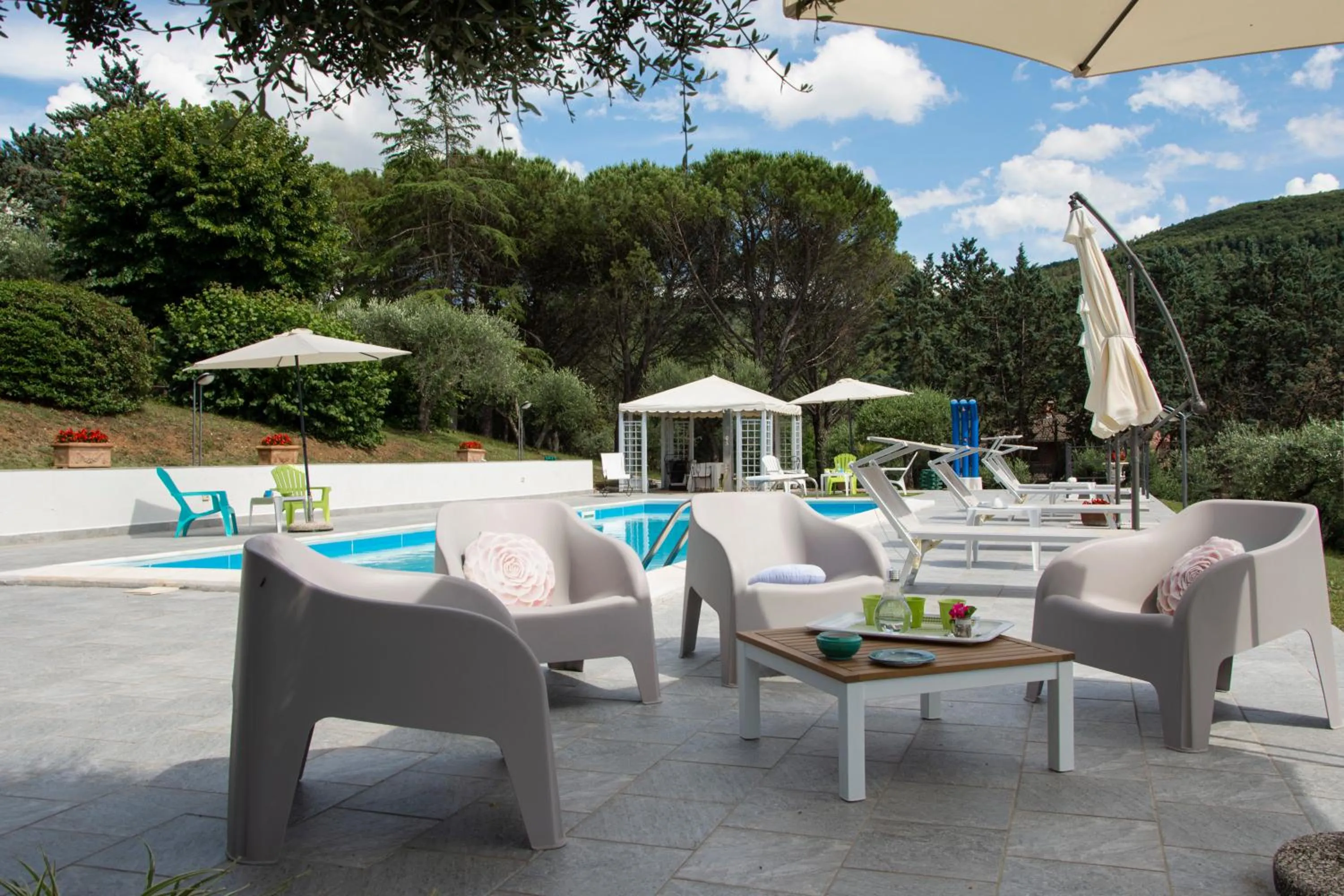 Patio in Bed and Breakfast Albe